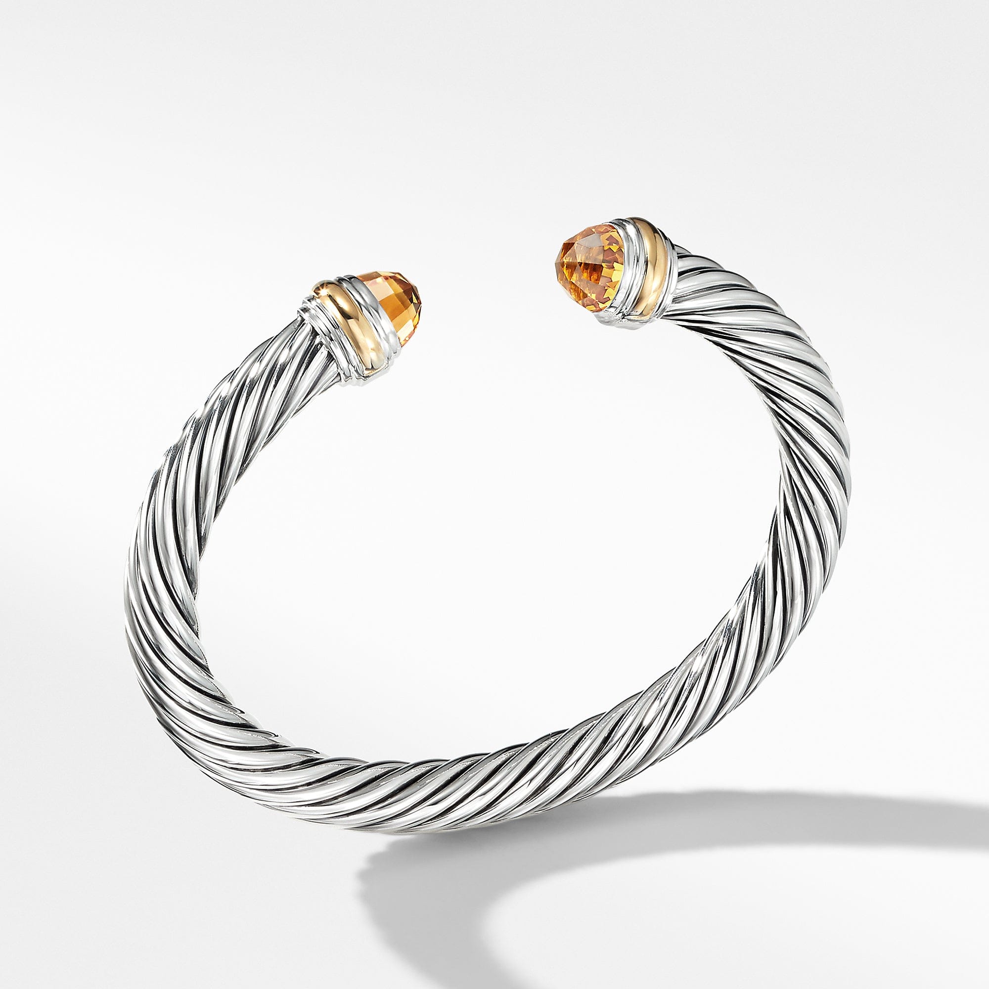 David Yurman Bracelet with Citrine and 14K Gold, Size Medium