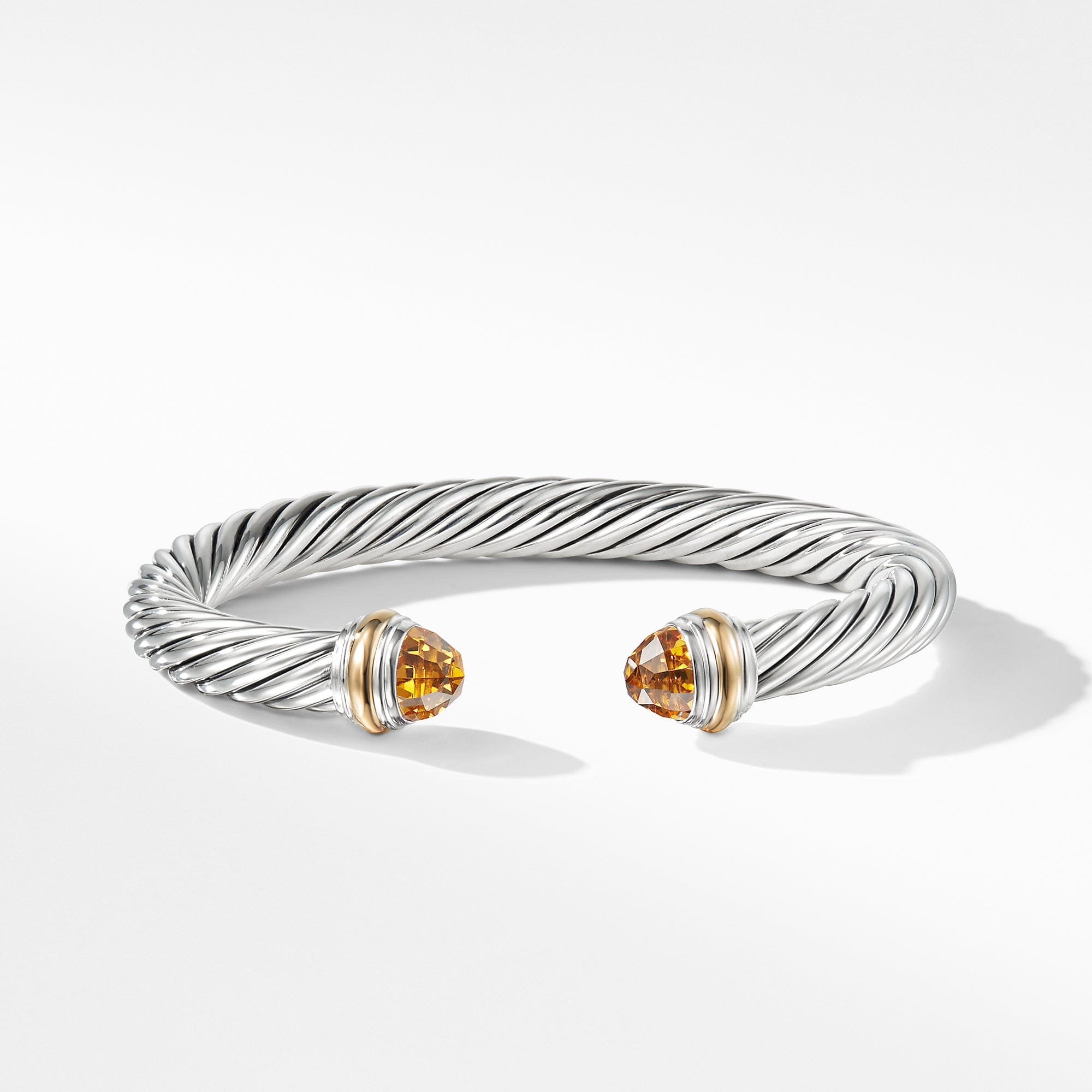 David Yurman Bracelet with Citrine and 14K Gold, Size Medium