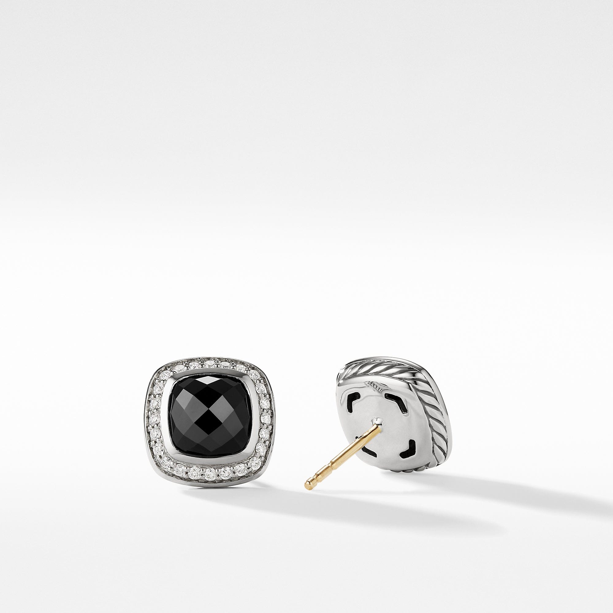 David Yurman Earrings with Black Onyx and Diamonds