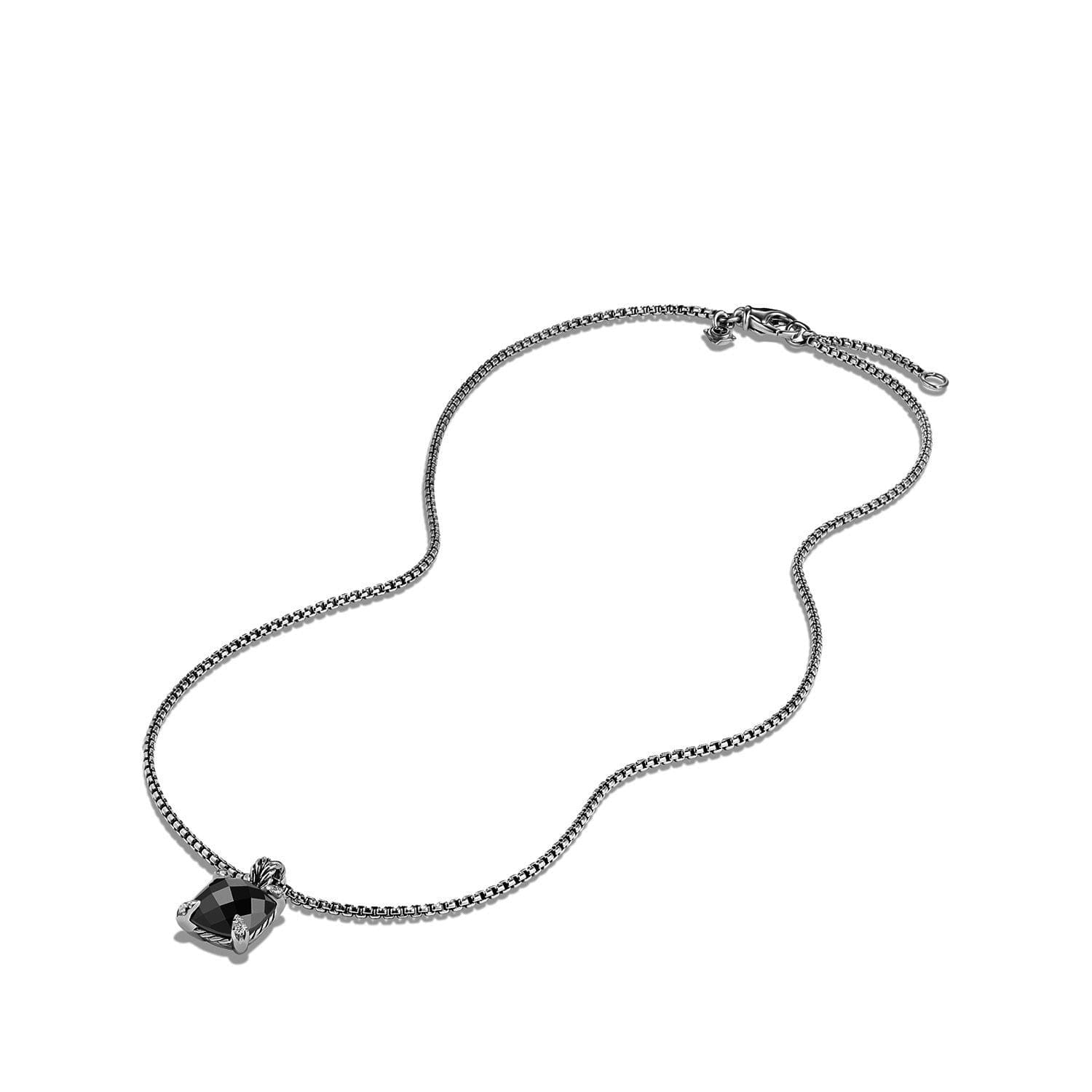 David Yurman Pendant Necklace with Hampton Blue Topaz and Diamonds