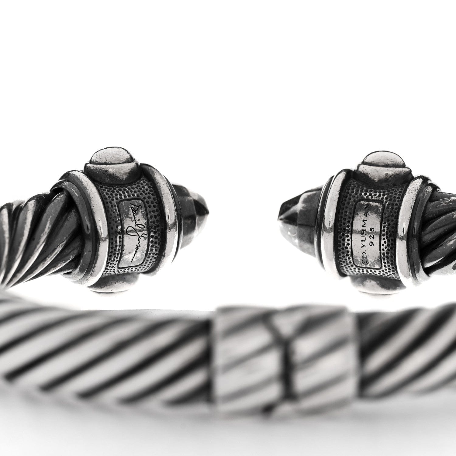 David Yurman Darkened Sterling Silver 10 mm Renaissance Cable Bracelet