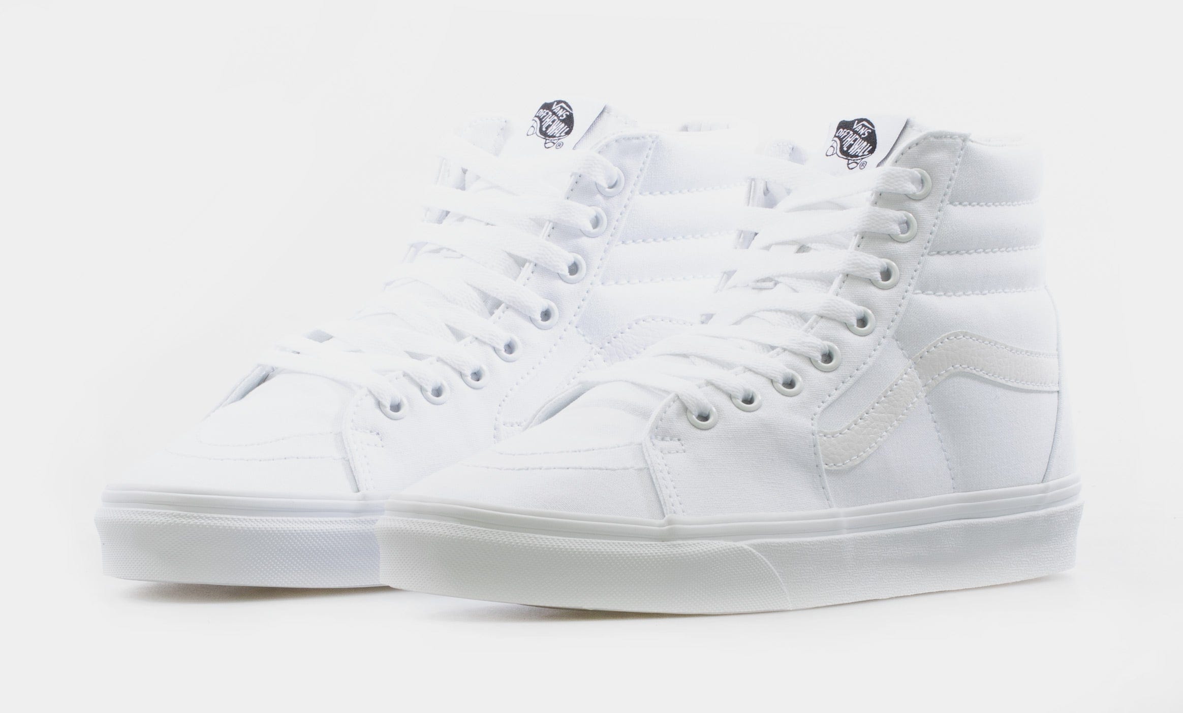Vans SK8 - HI Canvas Mens Skateboarding Shoe (White/White)