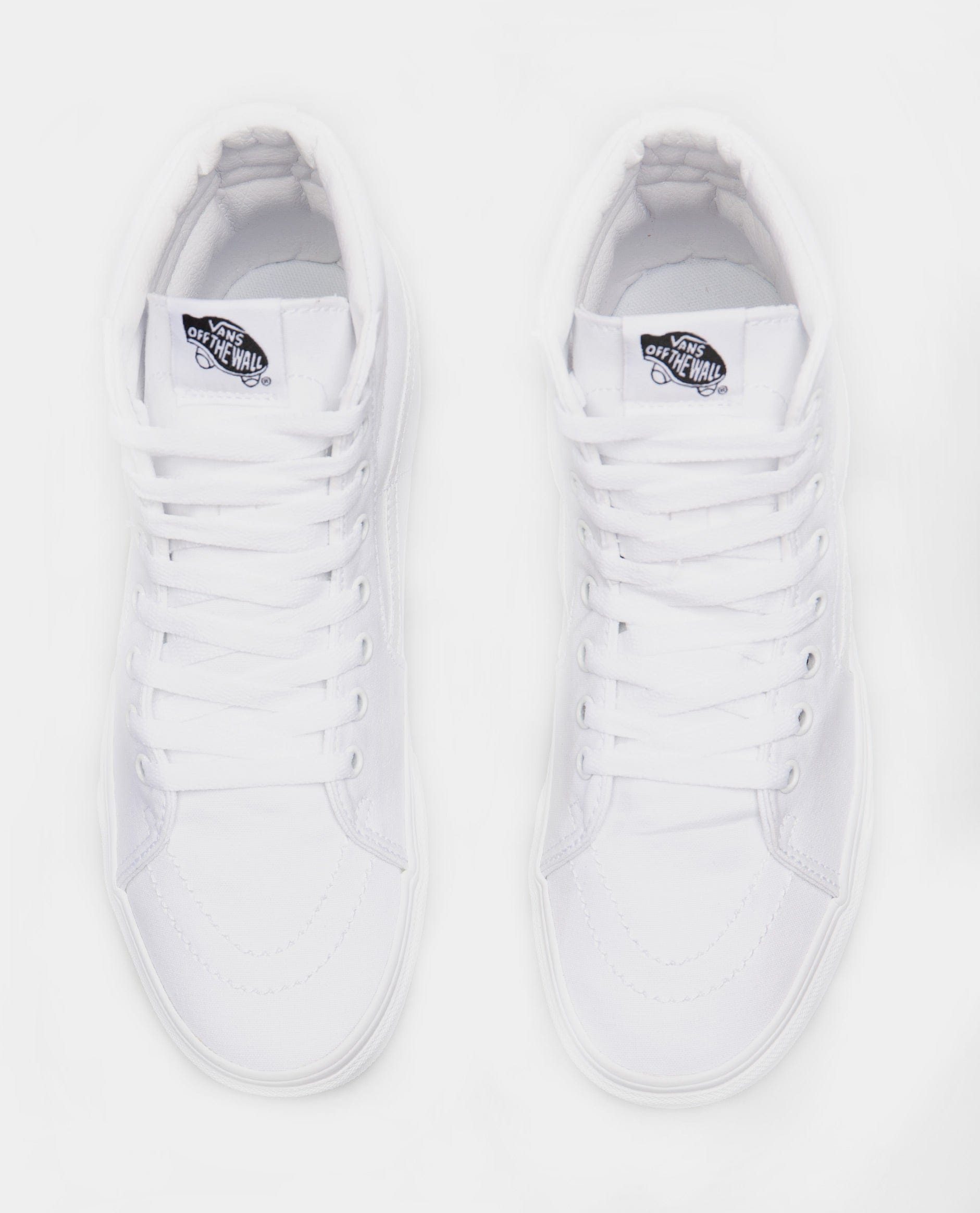 Vans SK8 - HI Canvas Mens Skateboarding Shoe (White/White)