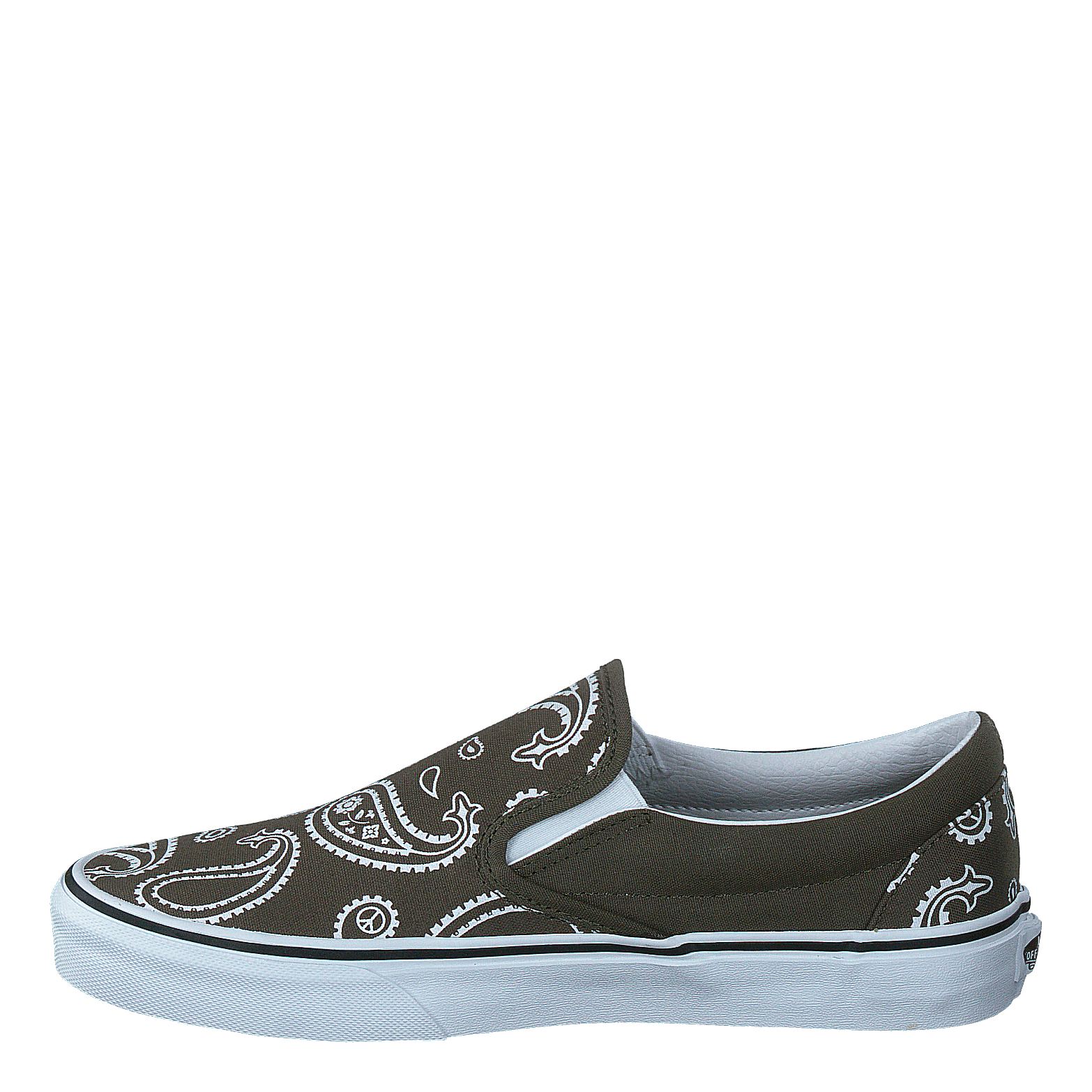 Vans Ua Classic Slip - on (peace Paisley)grplftrwht