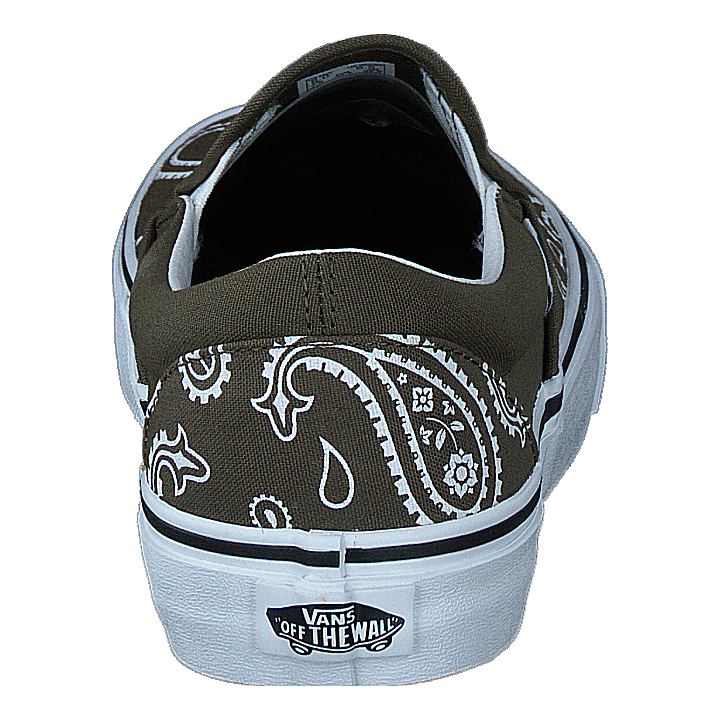 Vans Ua Classic Slip - on (peace Paisley)grplftrwht