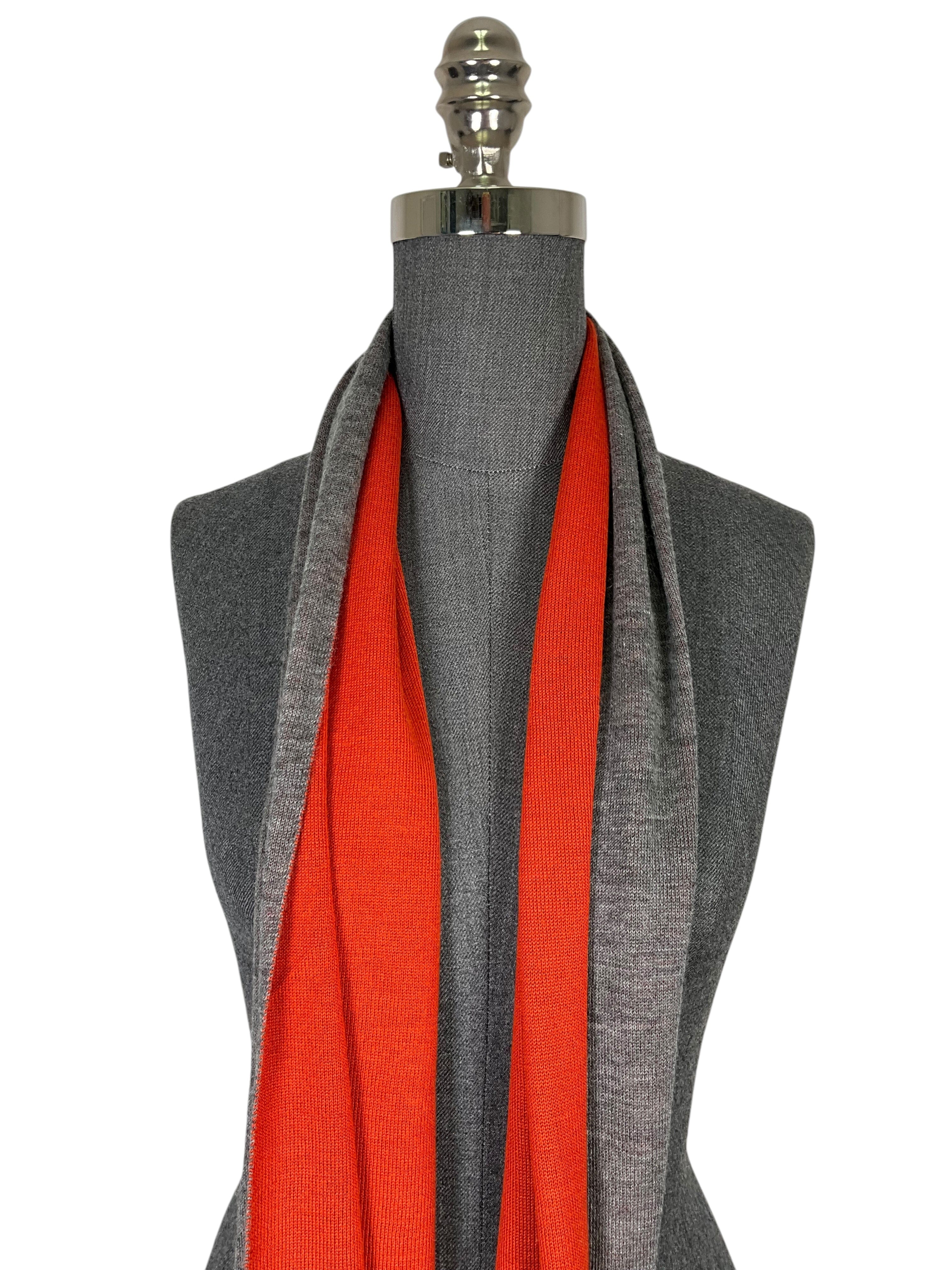 Giorgio Armani Cashmere Reversible Oblong Scarf NEW