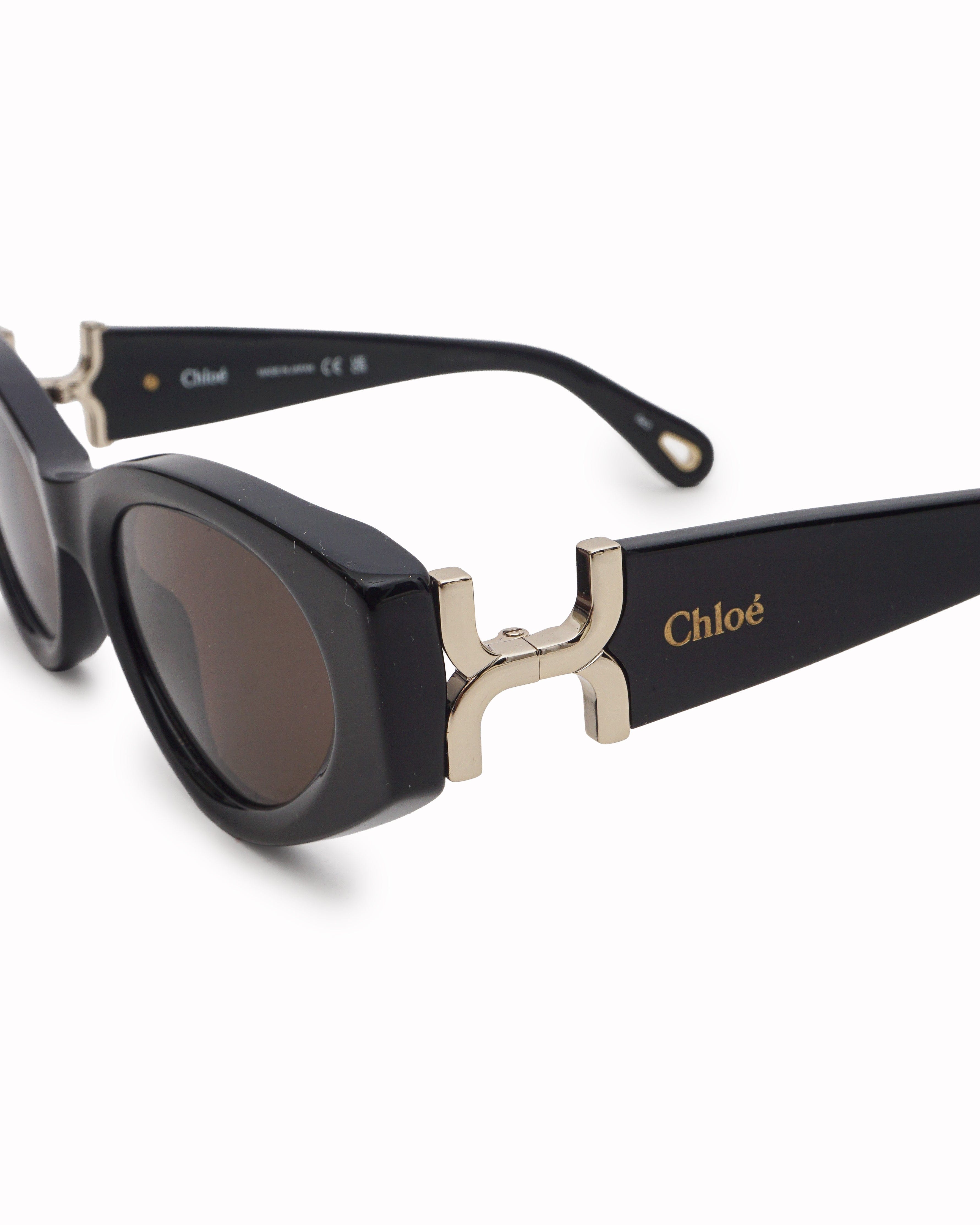 Chloé Marcie Black Acetate Cat - Eye Sunglasses