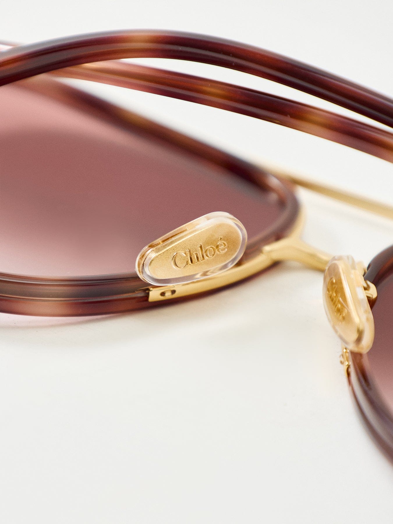 Chloé CH0382S Rectangle Sunglasses Gold