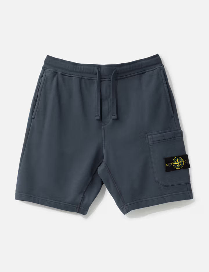 Stone Island Organic Cotton Fleece Jogger Shorts