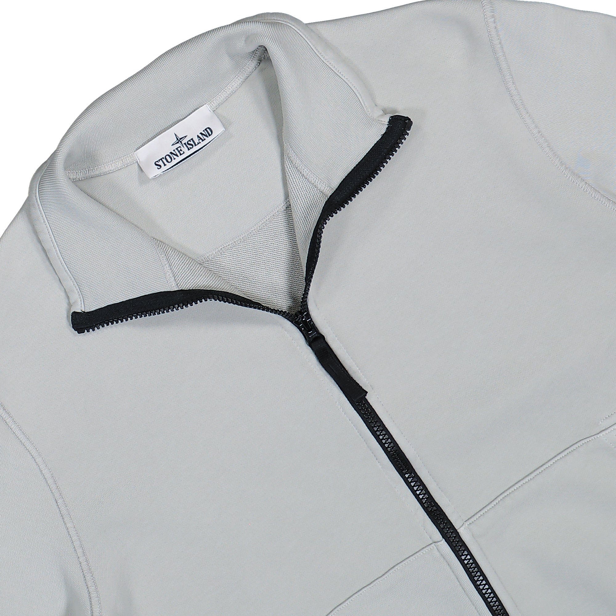 Stone Island Organic Cotton Fleece Zip Up Cardigan