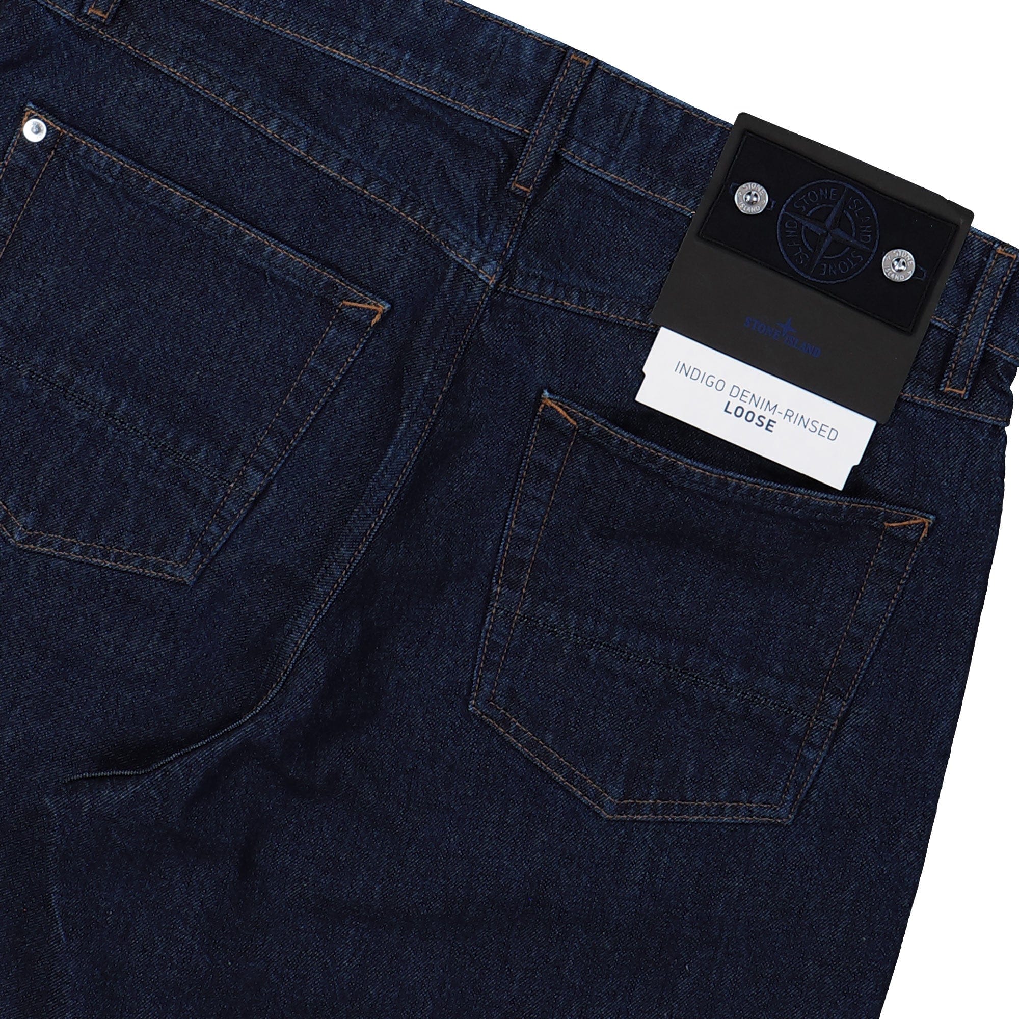Stone Island Indigo Denim Rinsed Loose Trousers