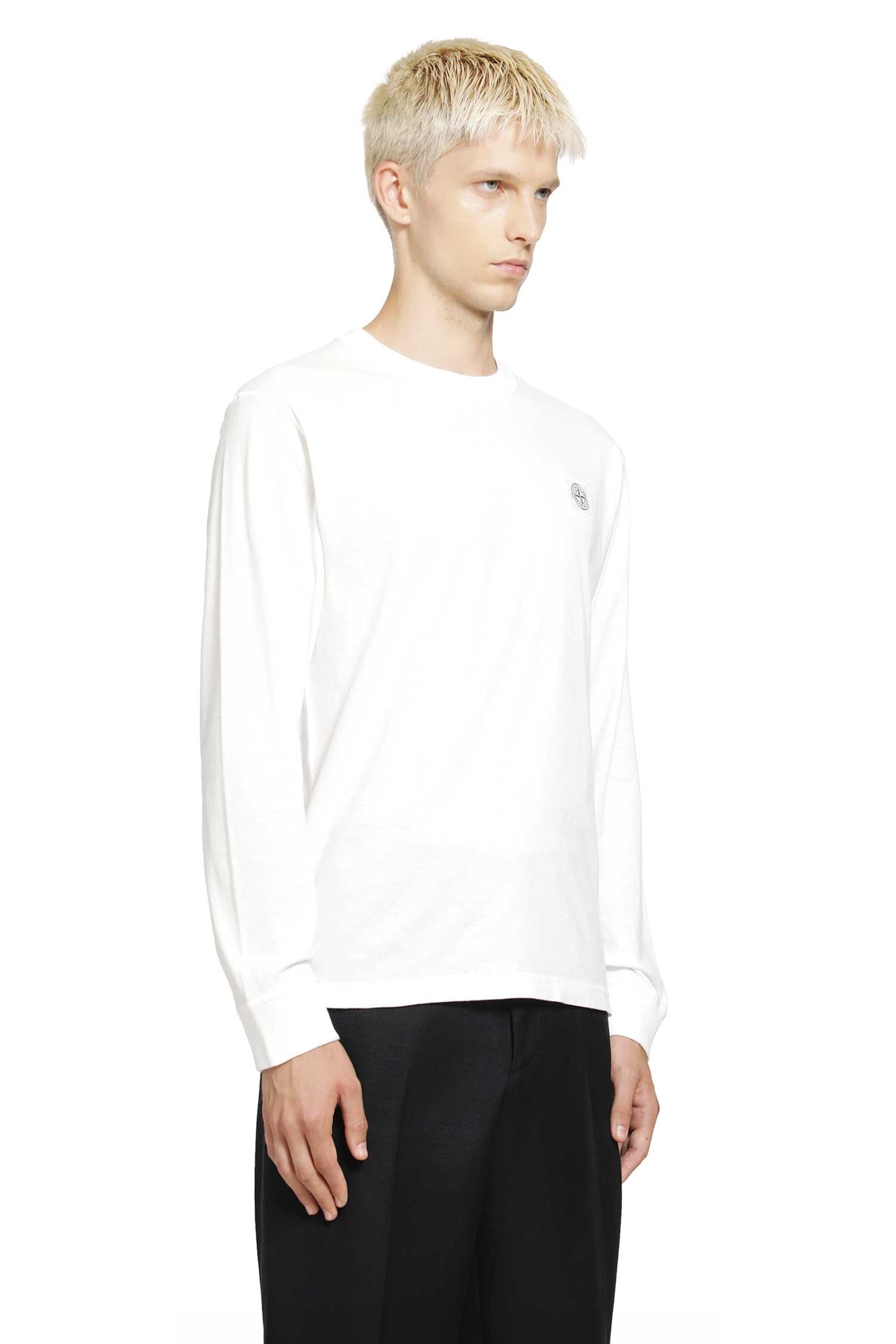 Stone Island 2100025 Cotton Jersey Fissato Effect LS T - Shirt