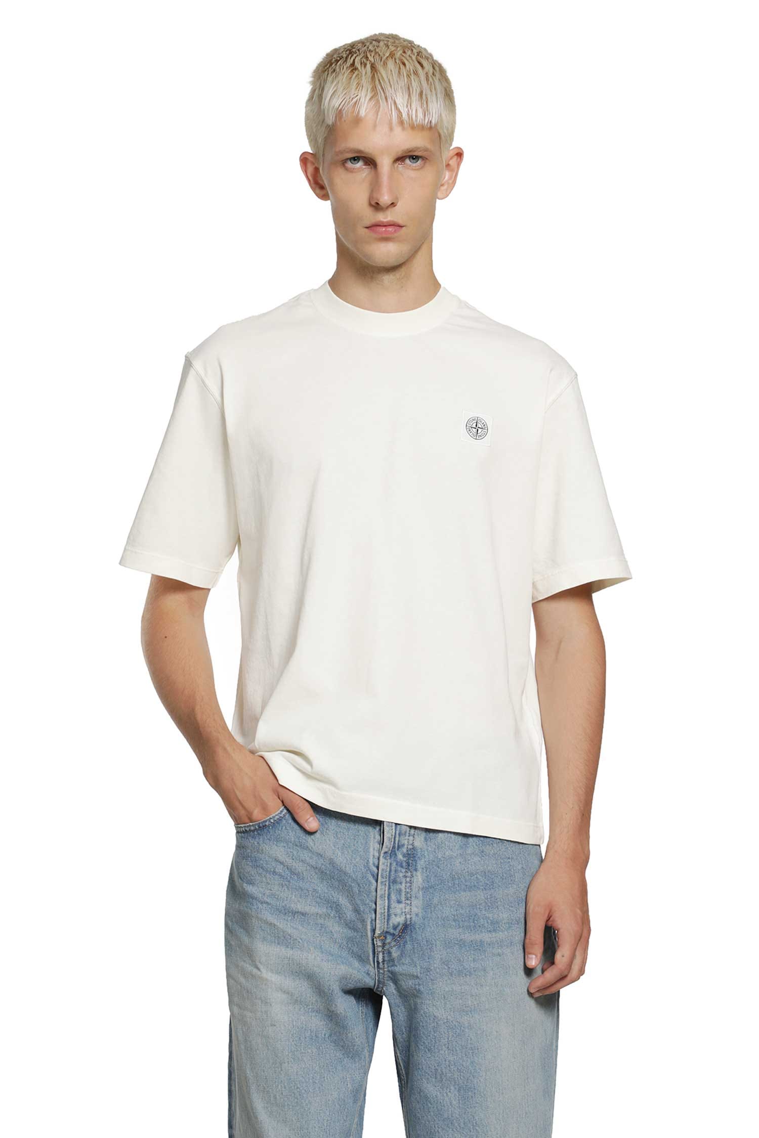 Stone Island 2100020 Combed Organic Cotton Old Effect