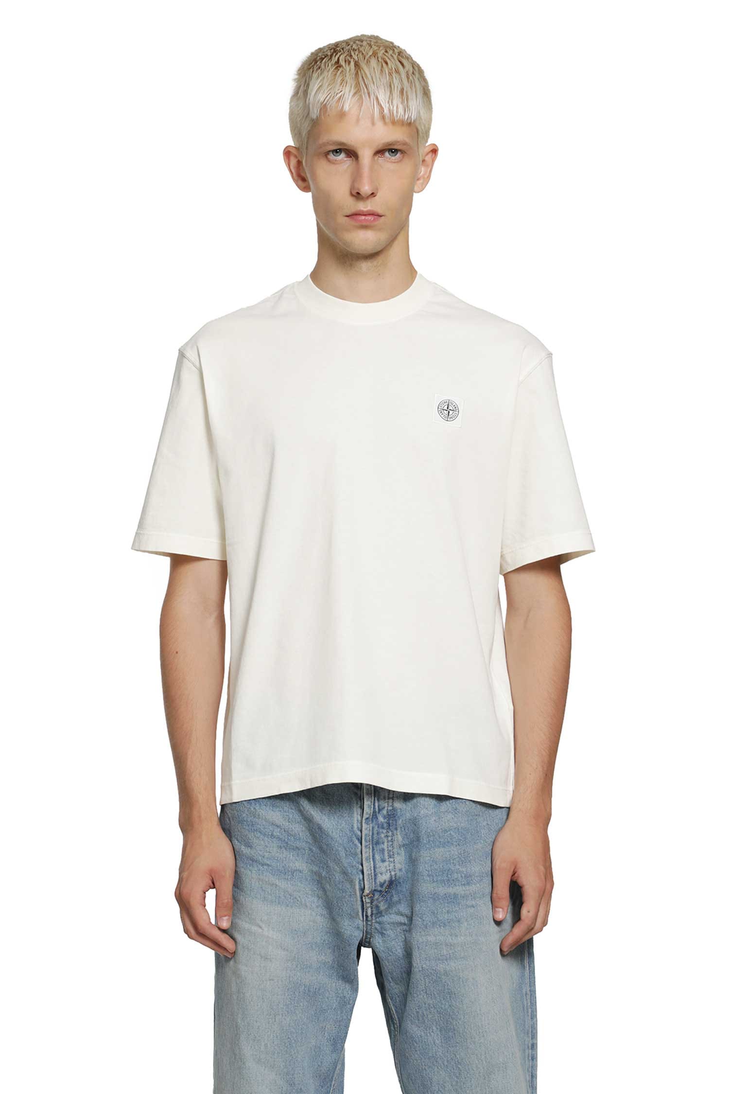 Stone Island 2100020 Combed Organic Cotton Old Effect