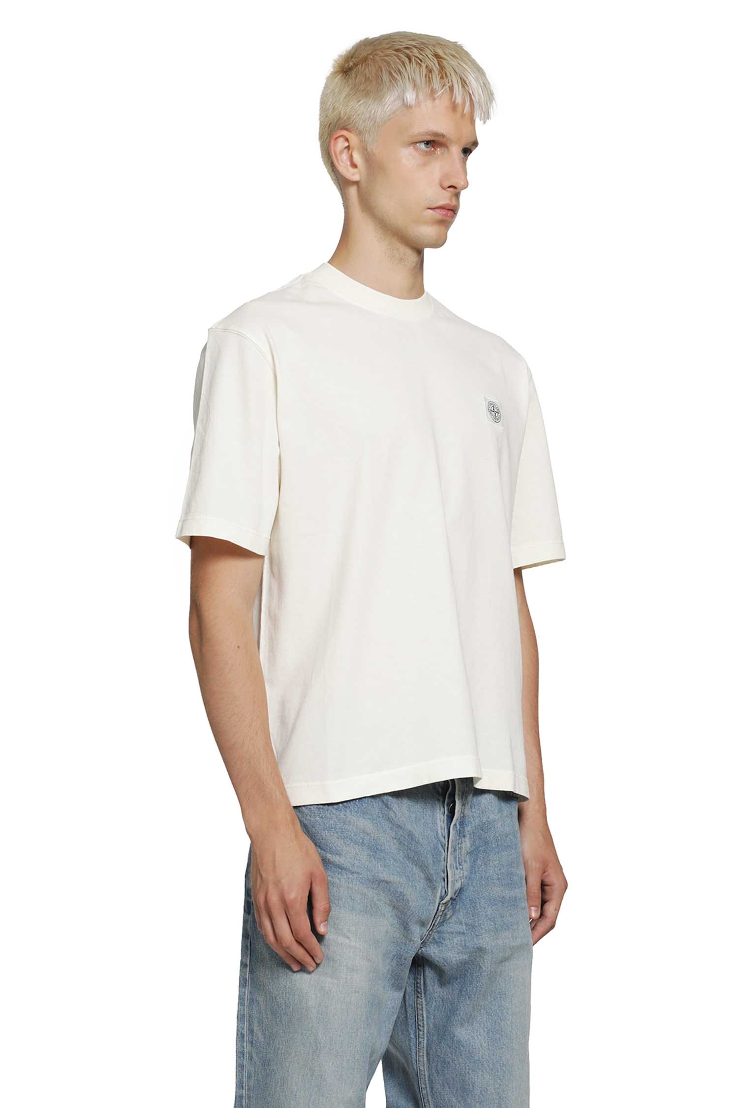 Stone Island 2100020 Combed Organic Cotton Old Effect