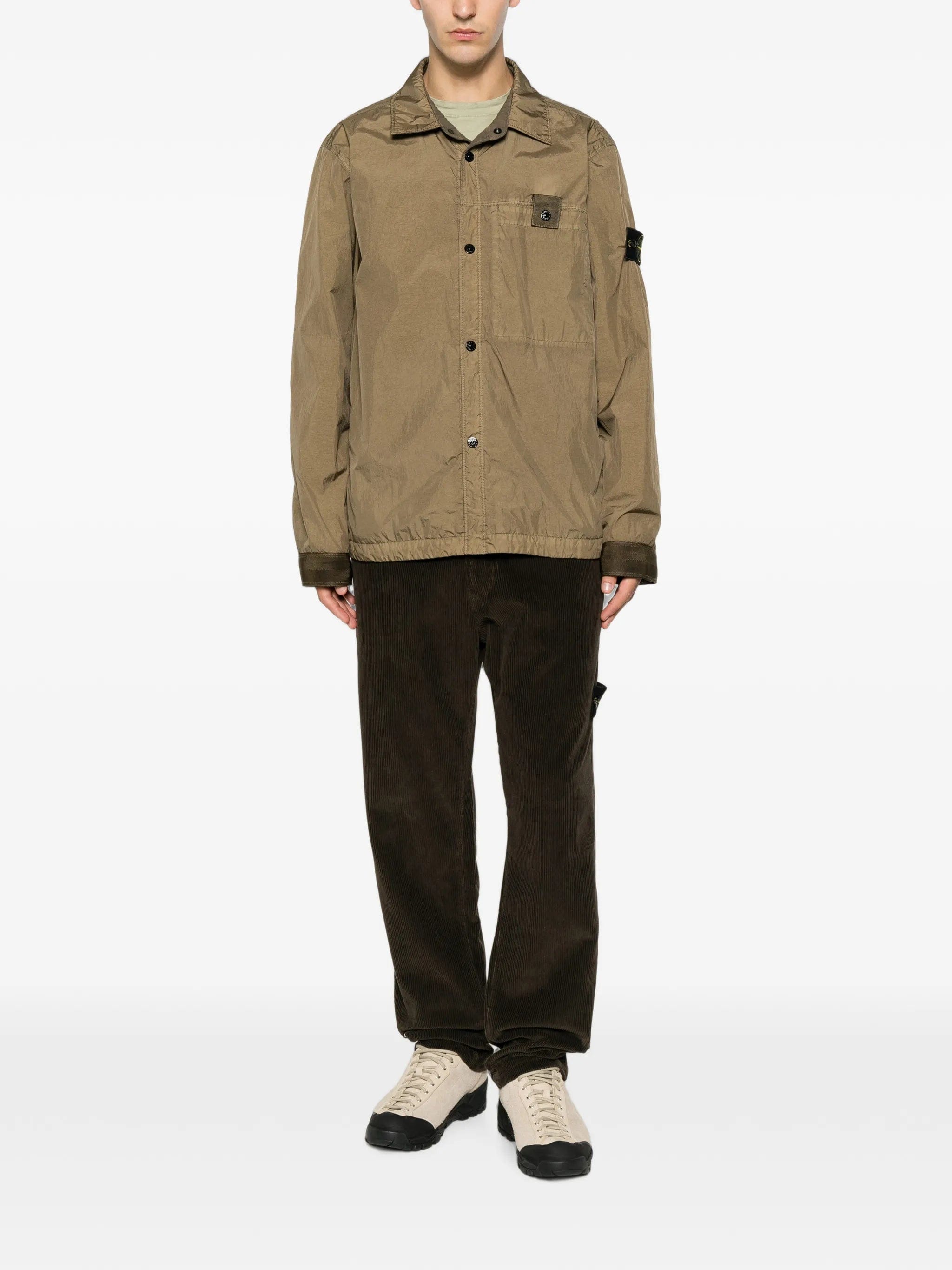 Stone Island Compass - motif corduroy trousers