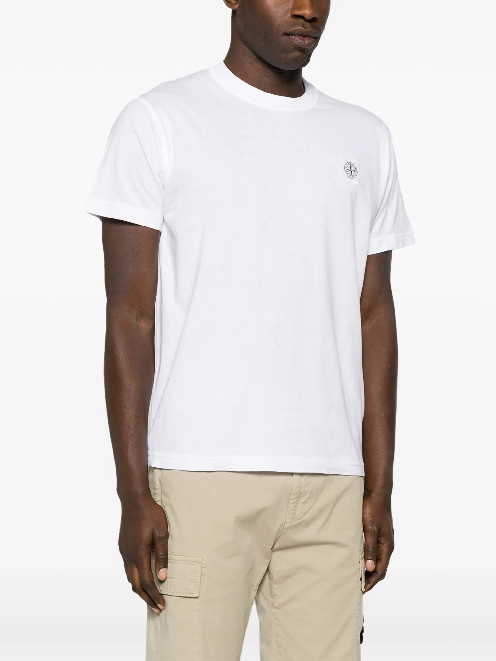 Stone Island Compass - appliqué cotton T - shirt