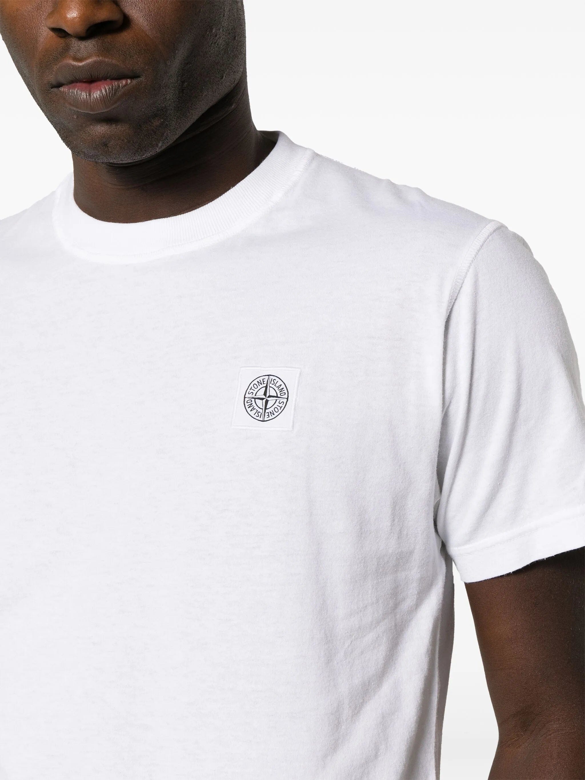 Stone Island Compass - appliqué cotton T - shirt
