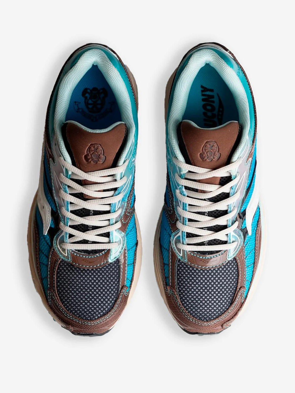 Saucony FOOT PATROL x SAUCONY PROGRID OMNI 9 - BLUE / BROWN