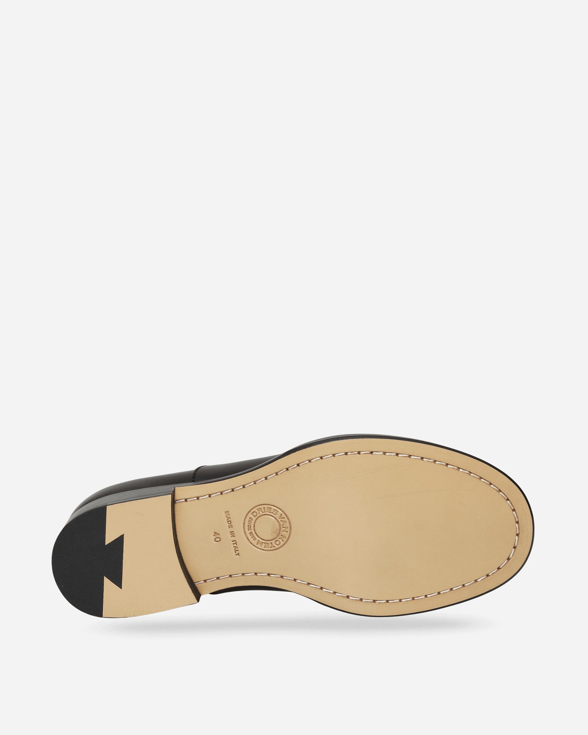 Dries Van Noten Leather Oxford Shoes Black