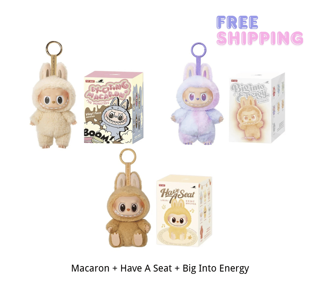 Labubu Collector Bundle – Macaron + Big Into Energy | 3 Blind Boxes