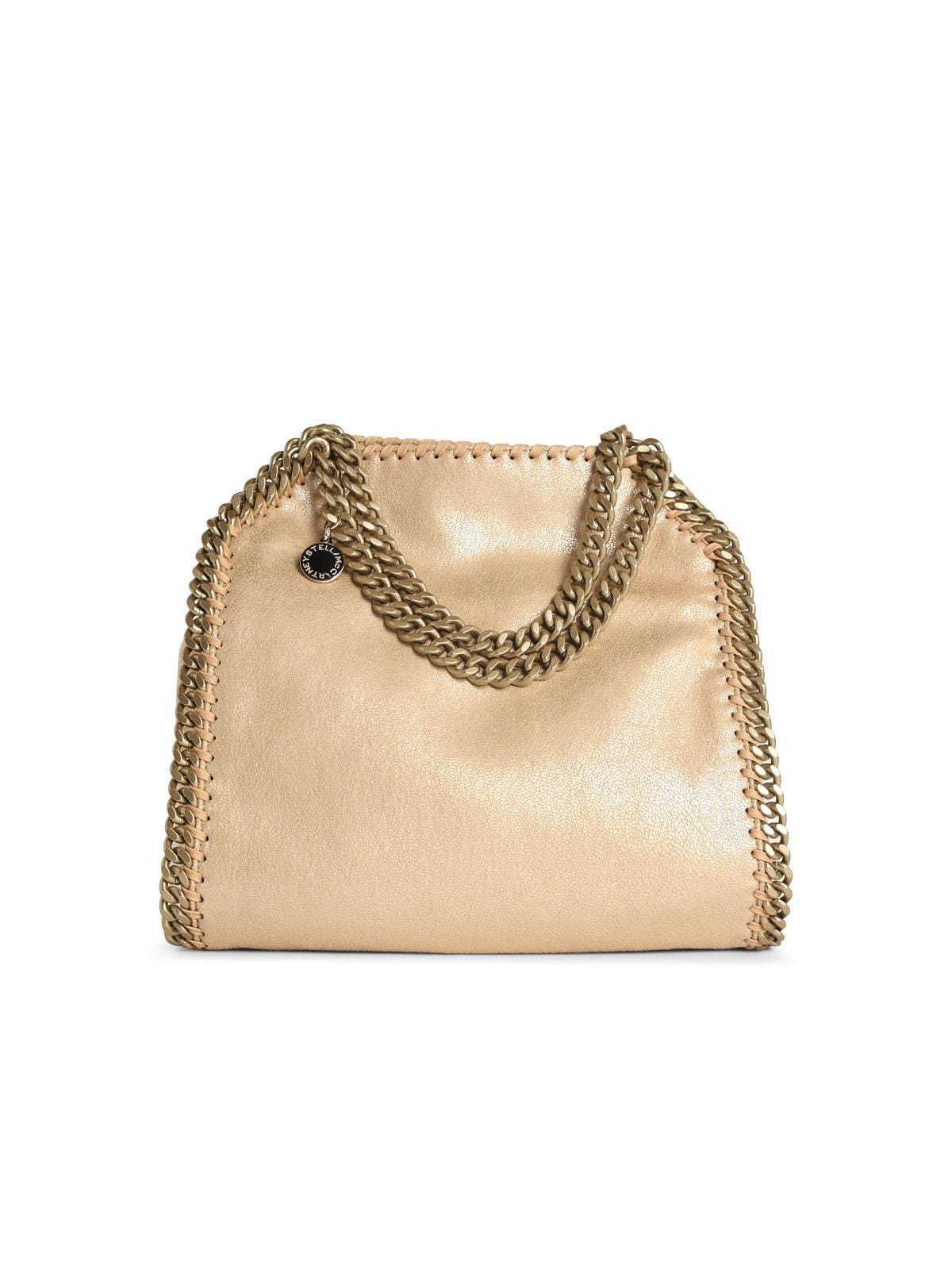 Stella Mccartney Tote Mini Falabella Gold Shaggy Deer Bag Women