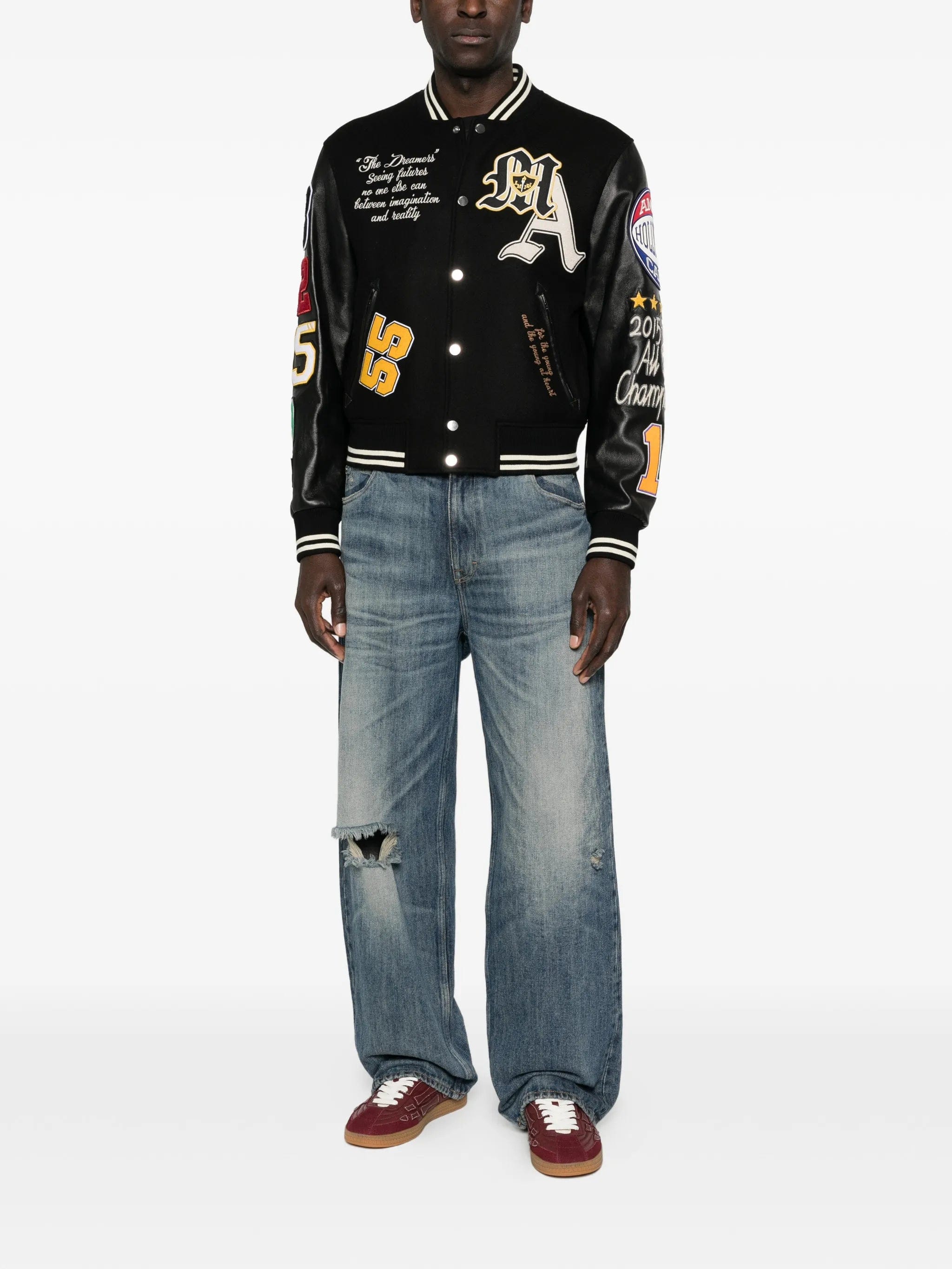 AMIRI appliqué letter bomber jacket