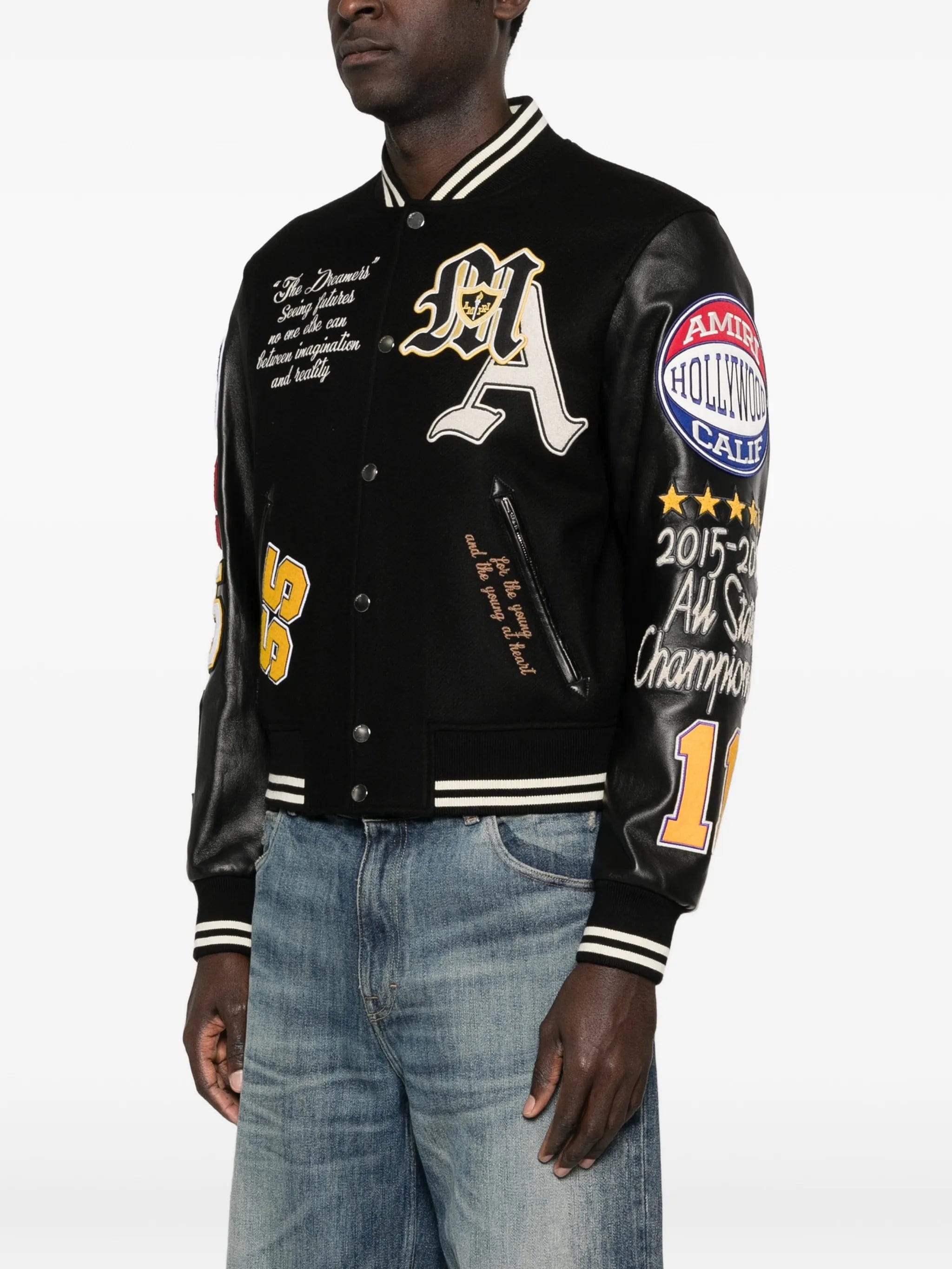 AMIRI appliqué letter bomber jacket