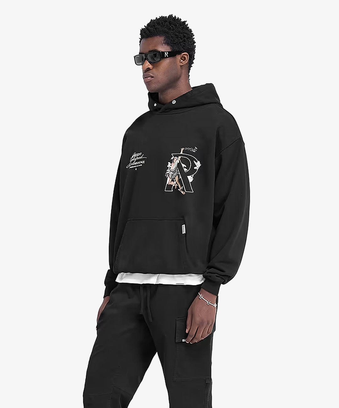 Represent | HERMES HOODIE { JET BLACK