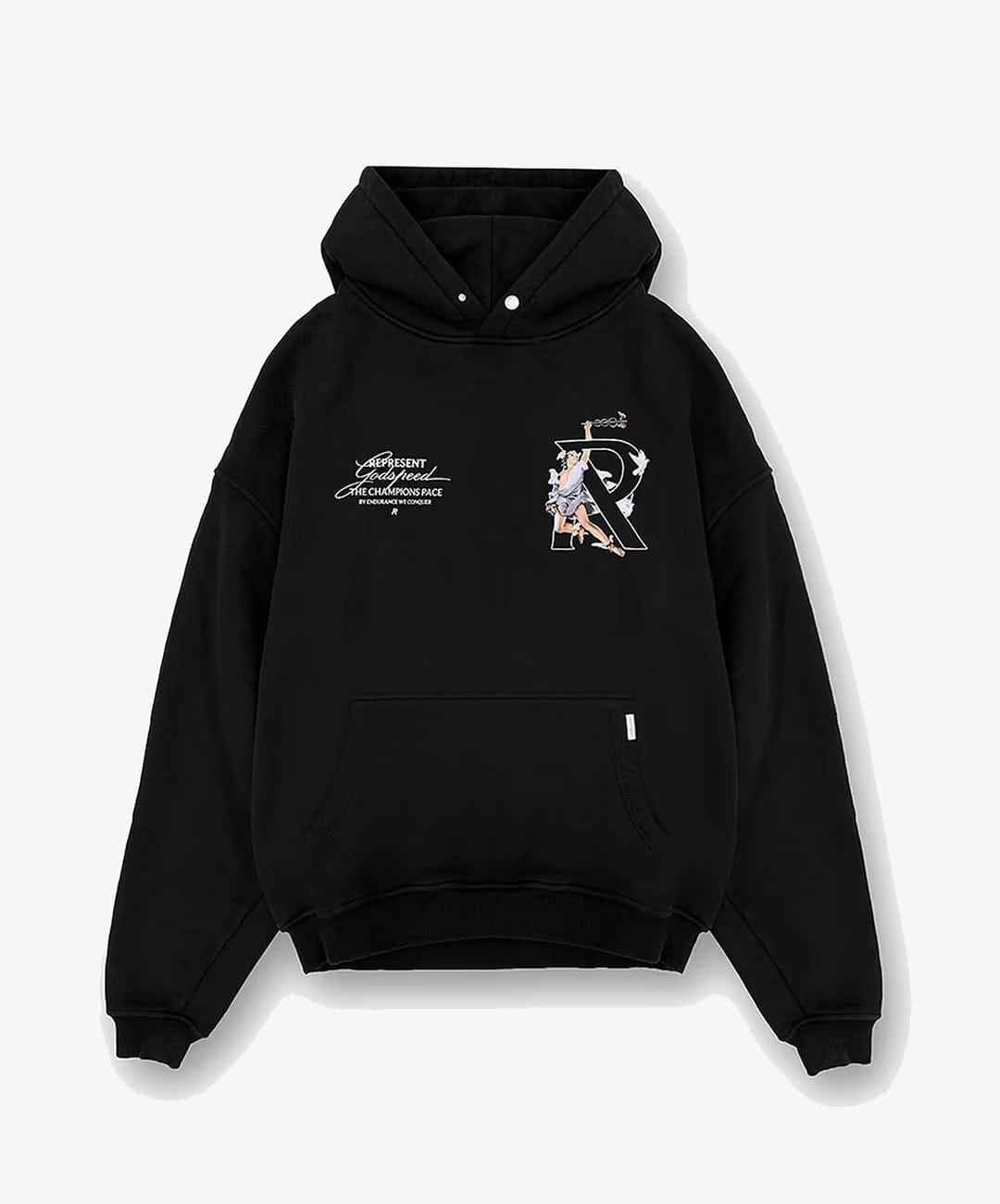 Represent | HERMES HOODIE { JET BLACK