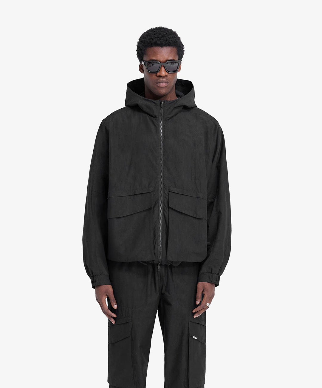 Represent | TECH CARGO JACKET { JET BLACK
