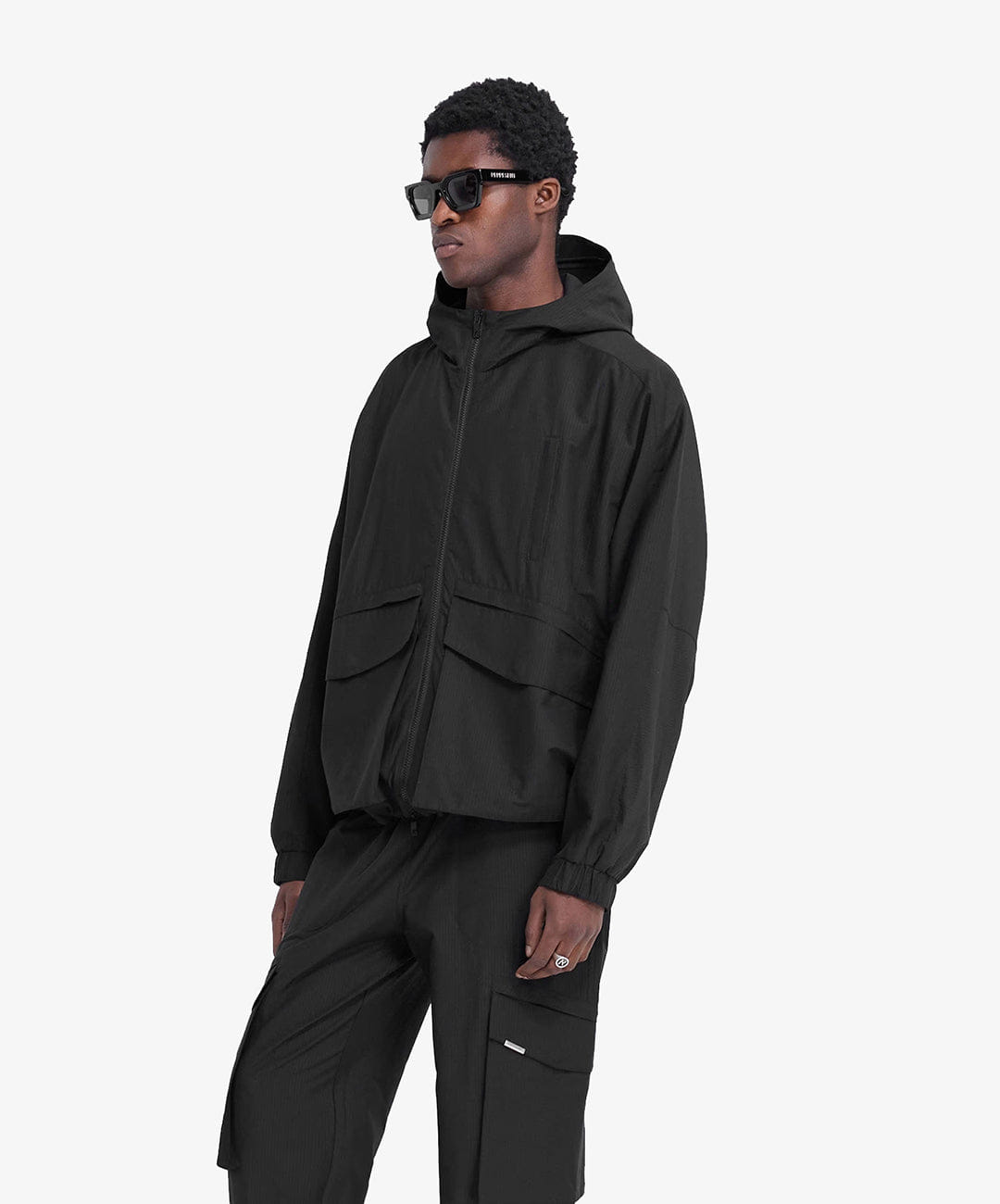 Represent | TECH CARGO JACKET { JET BLACK