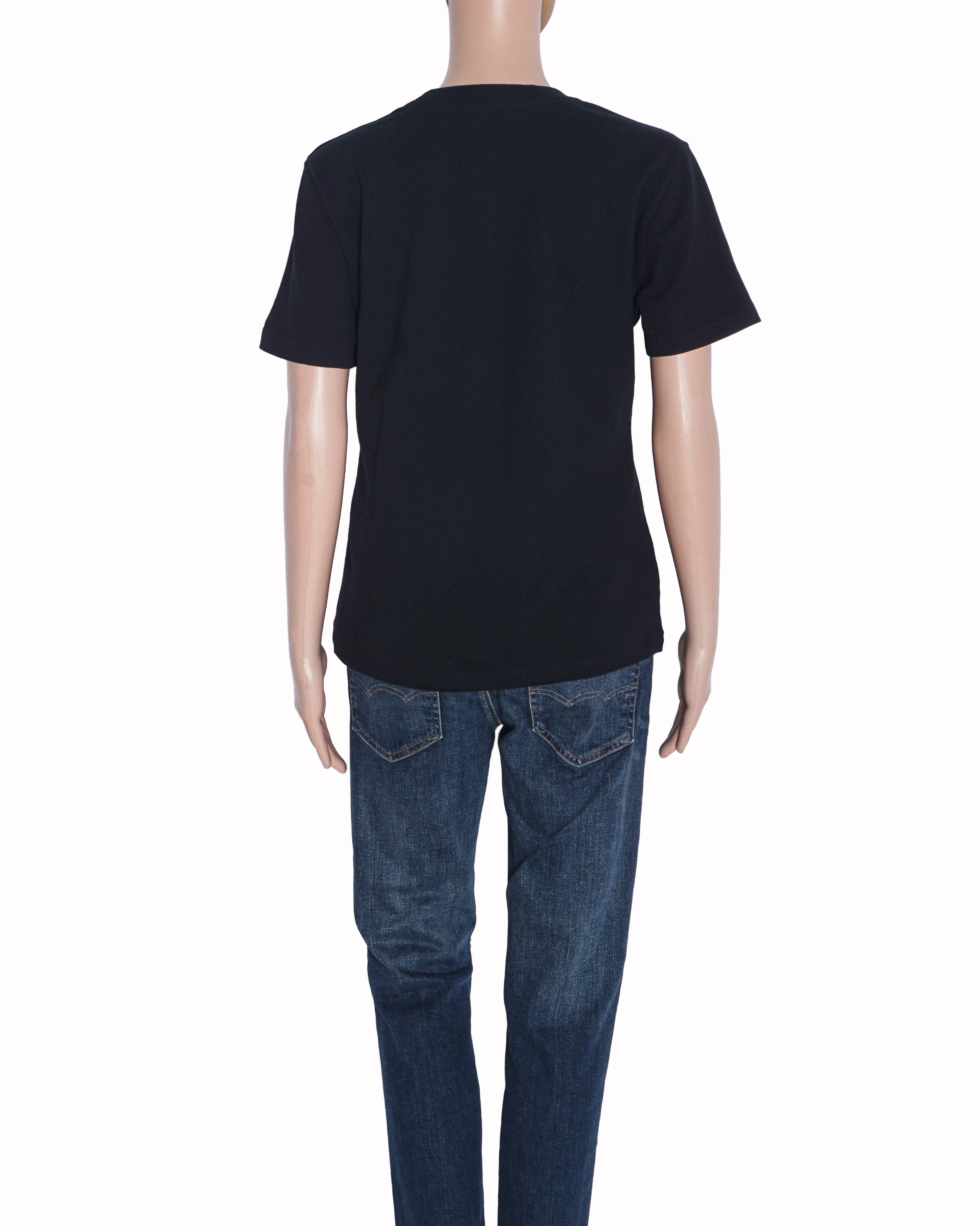 Off - White Black Cotton Script Logo T - Shirt