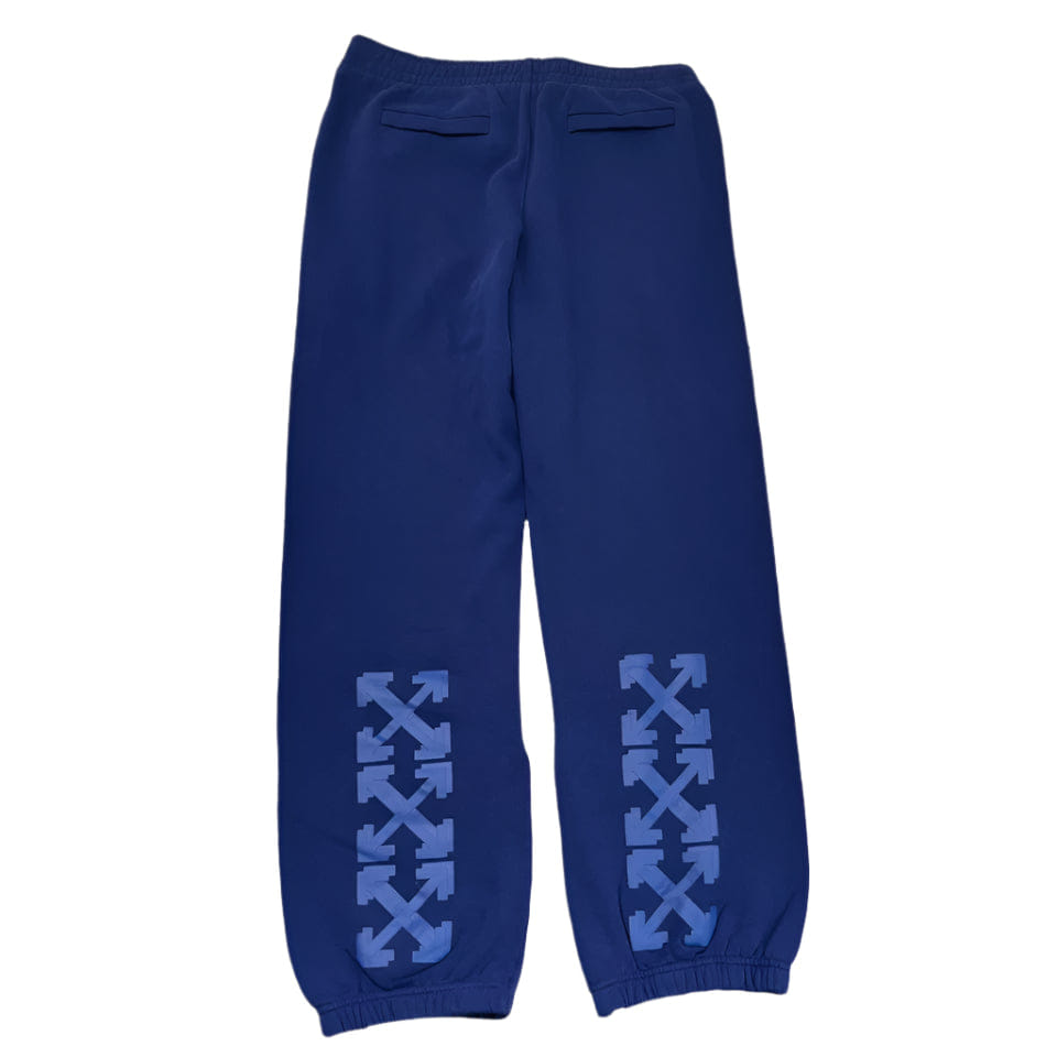 Off - White Rubber Arrow Zip Sweatpants Blue