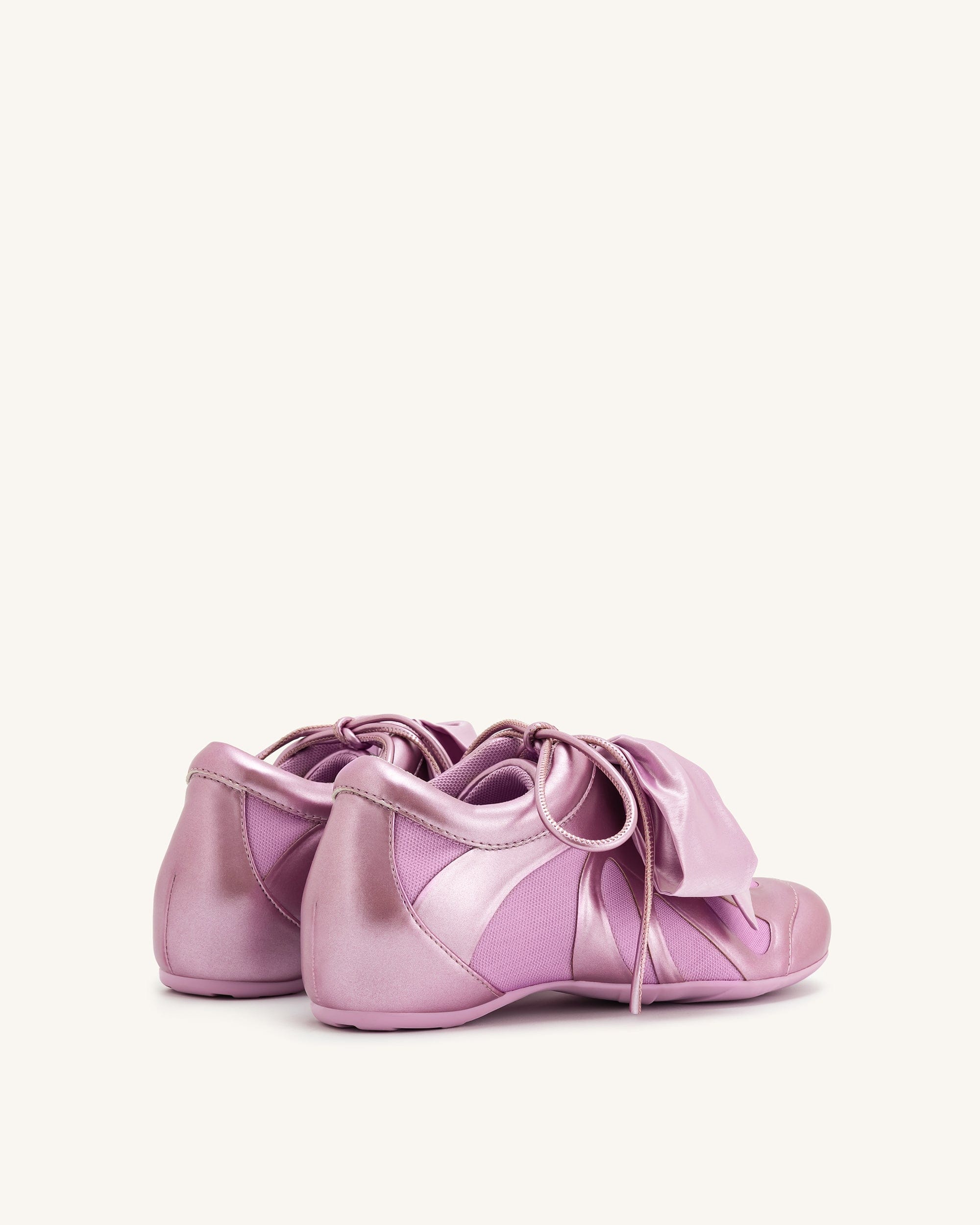 Jw Pei Rosie Metallic Bow Tie Low Top Sneakers Pink