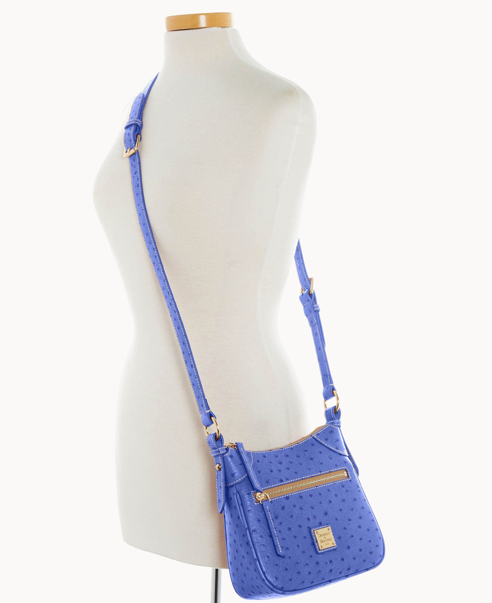 Dooney & Bourke Ostrich Front Zip Crossbody