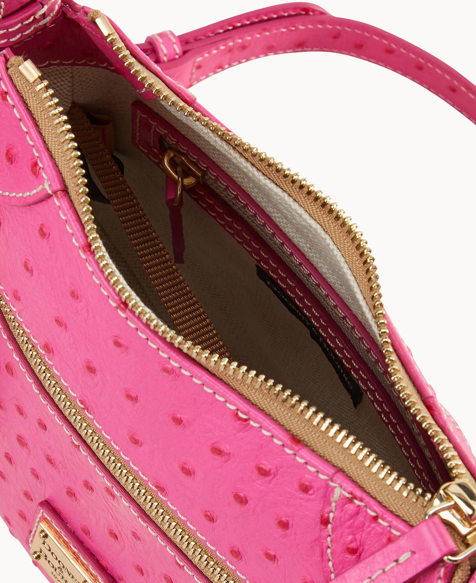 Dooney & Bourke Ostrich Front Zip Crossbody
