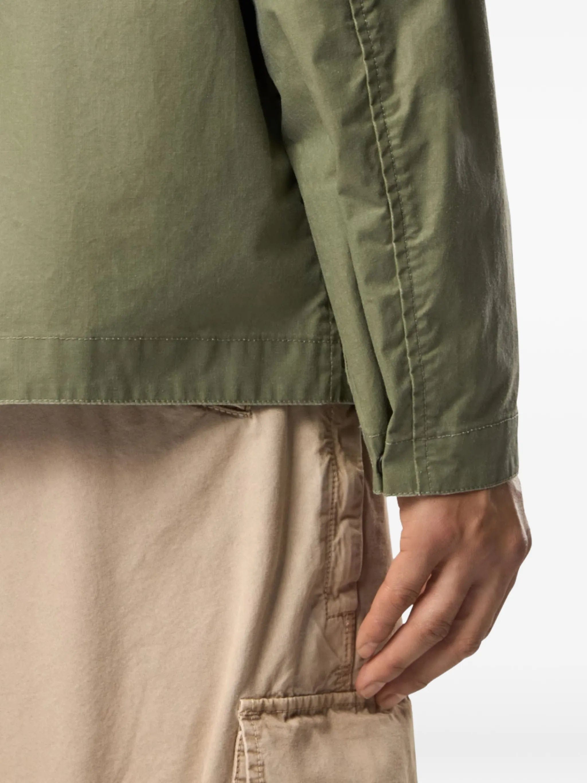Stone Island waxed shirt jacket