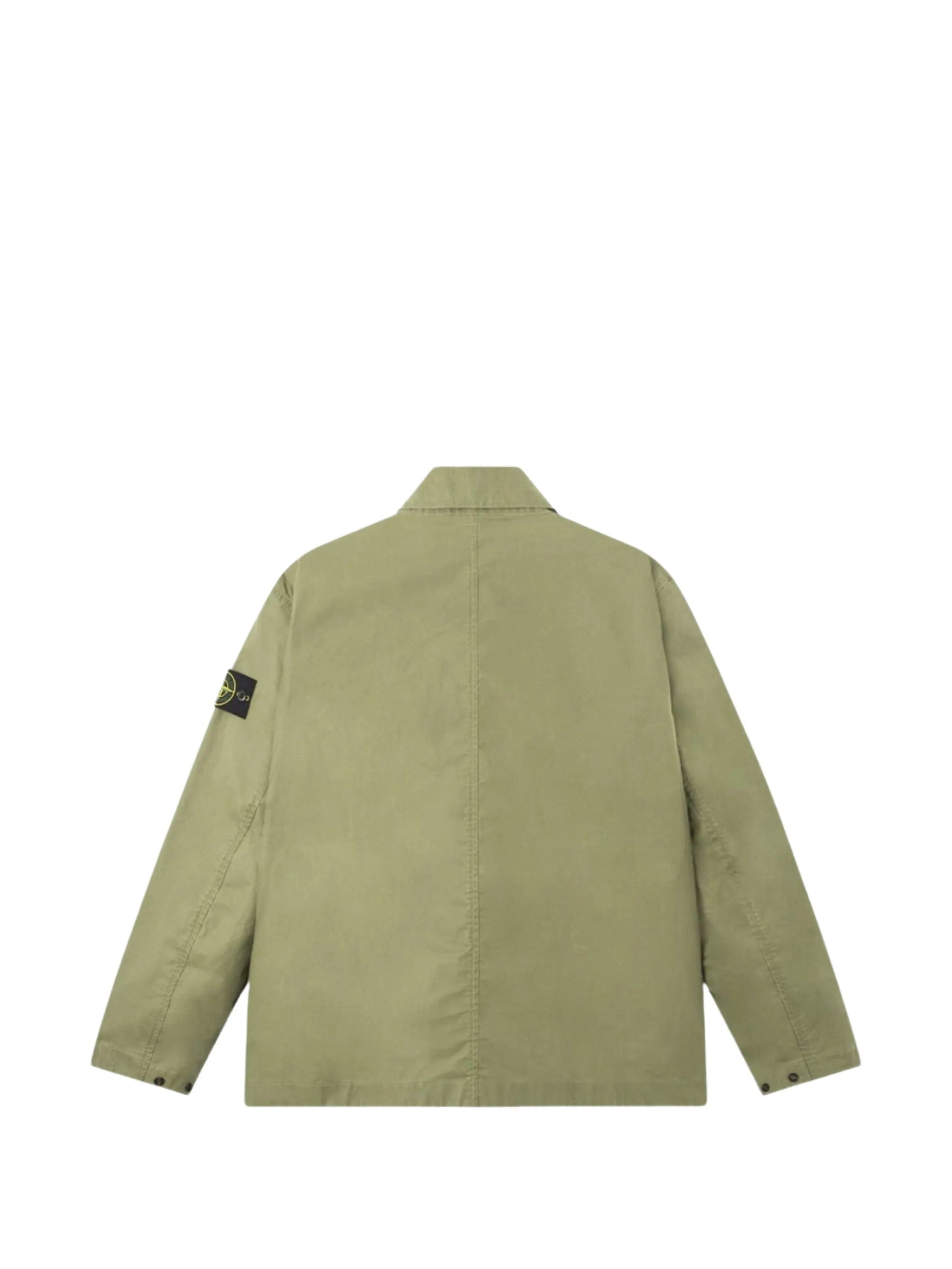 Stone Island waxed shirt jacket