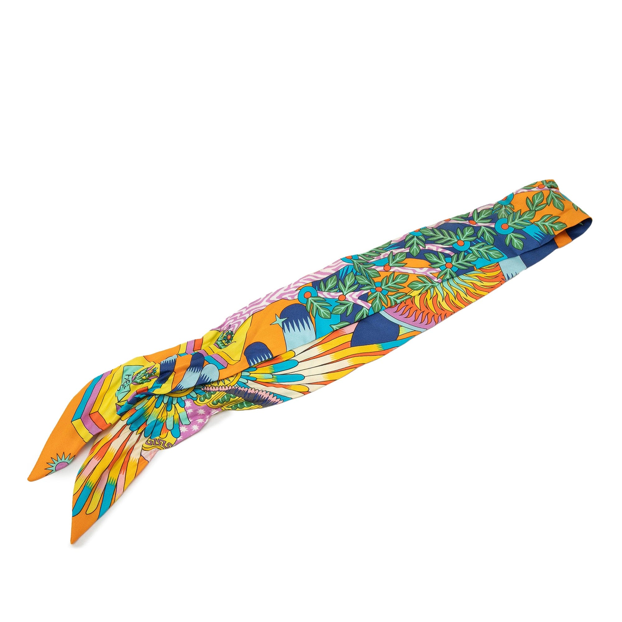 Hermès La Source de Pegase Silk Twilly Scarf