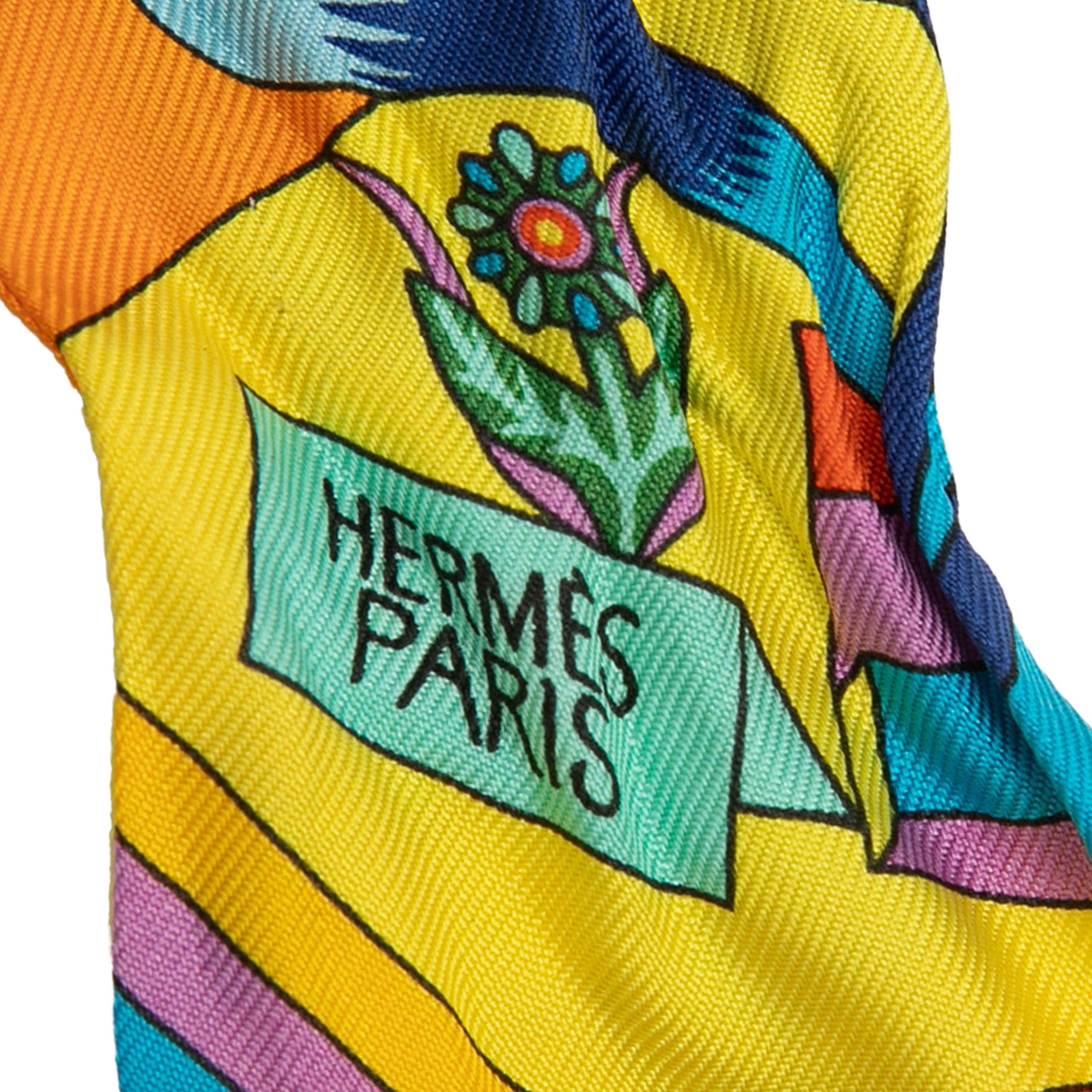 Hermès La Source de Pegase Silk Twilly Scarf