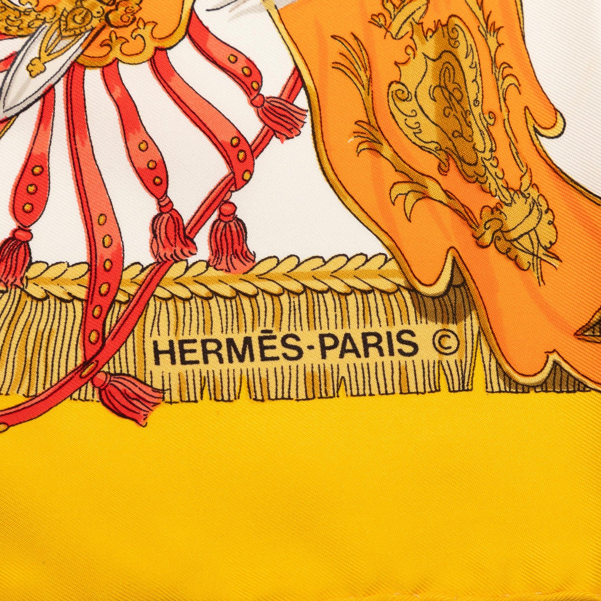 Hermès Caparacons De La France Et De L Inde Silk Scarf 90