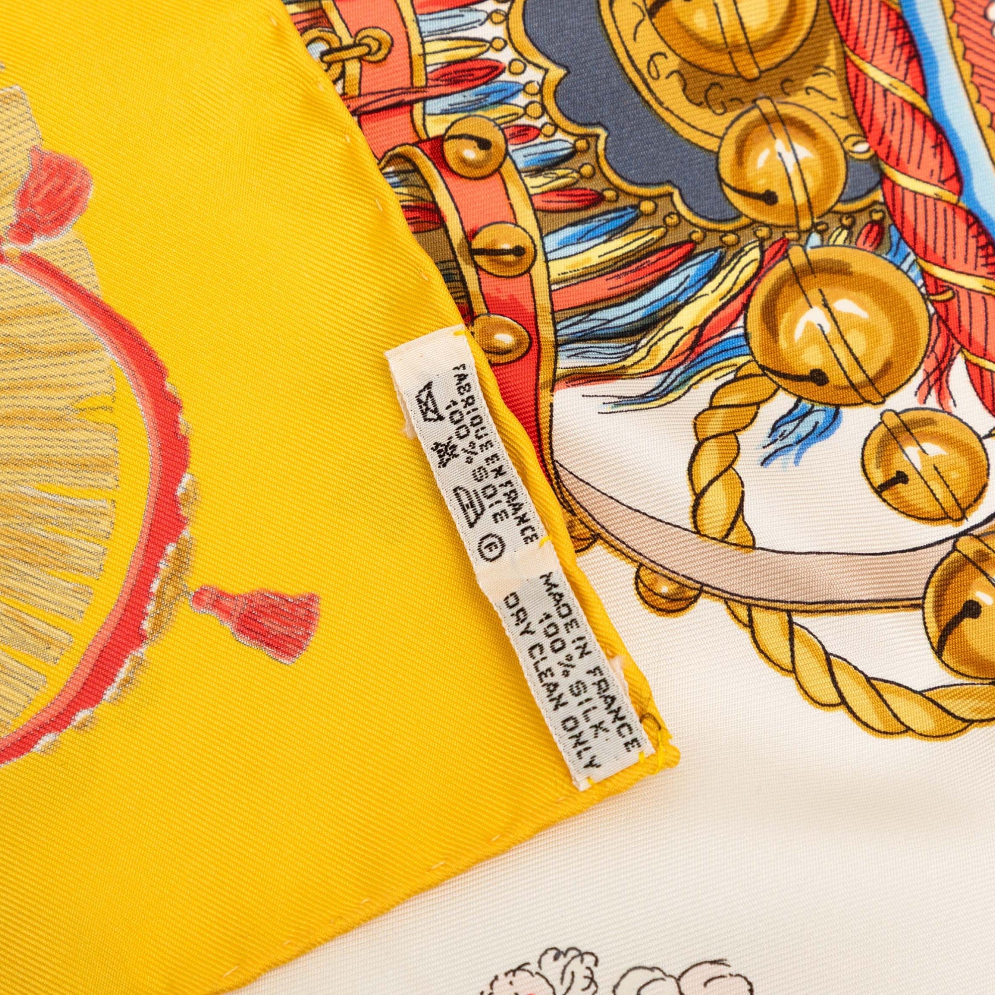 Hermès Caparacons De La France Et De L Inde Silk Scarf 90