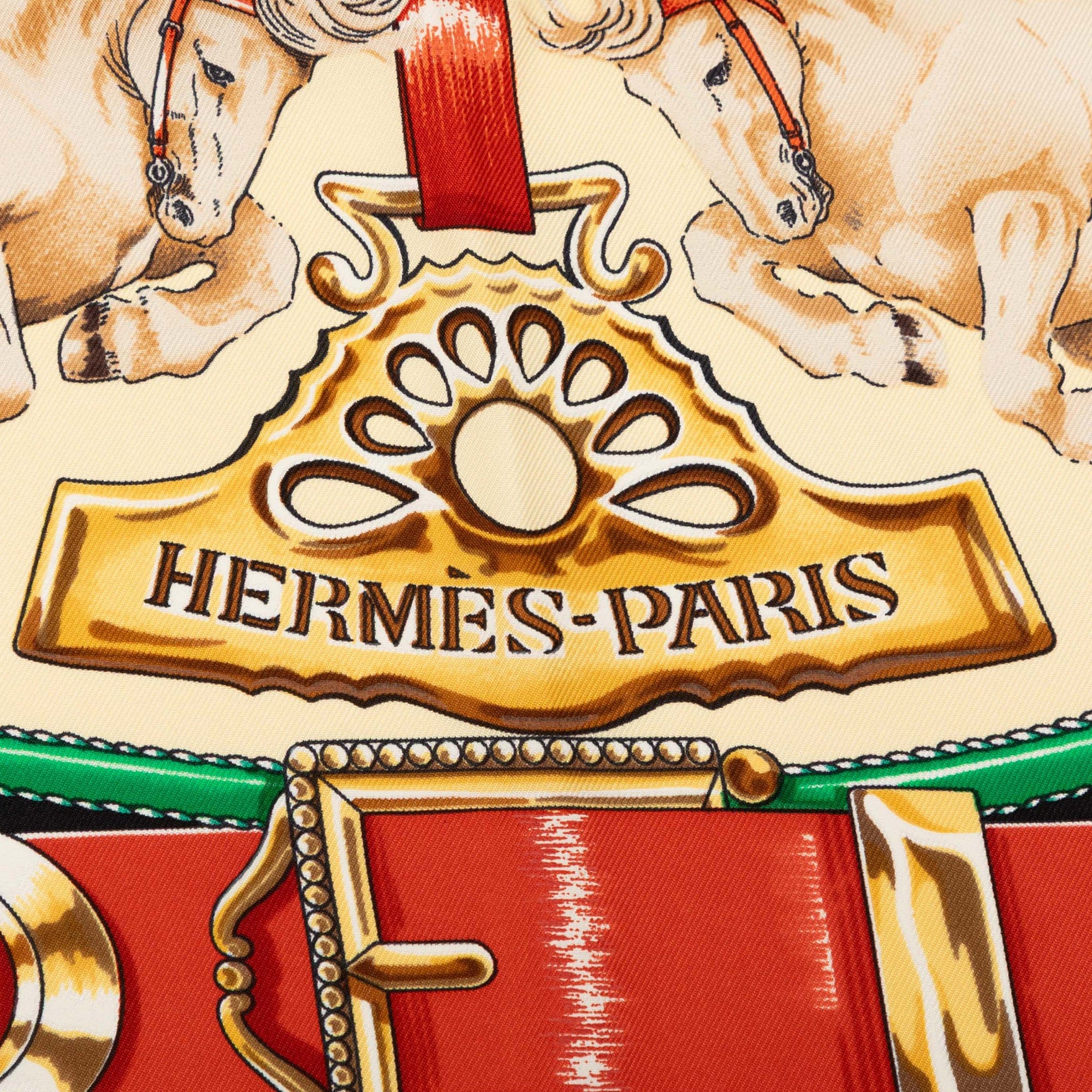 Hermès Chevaux de Trait Silk Scarf 90