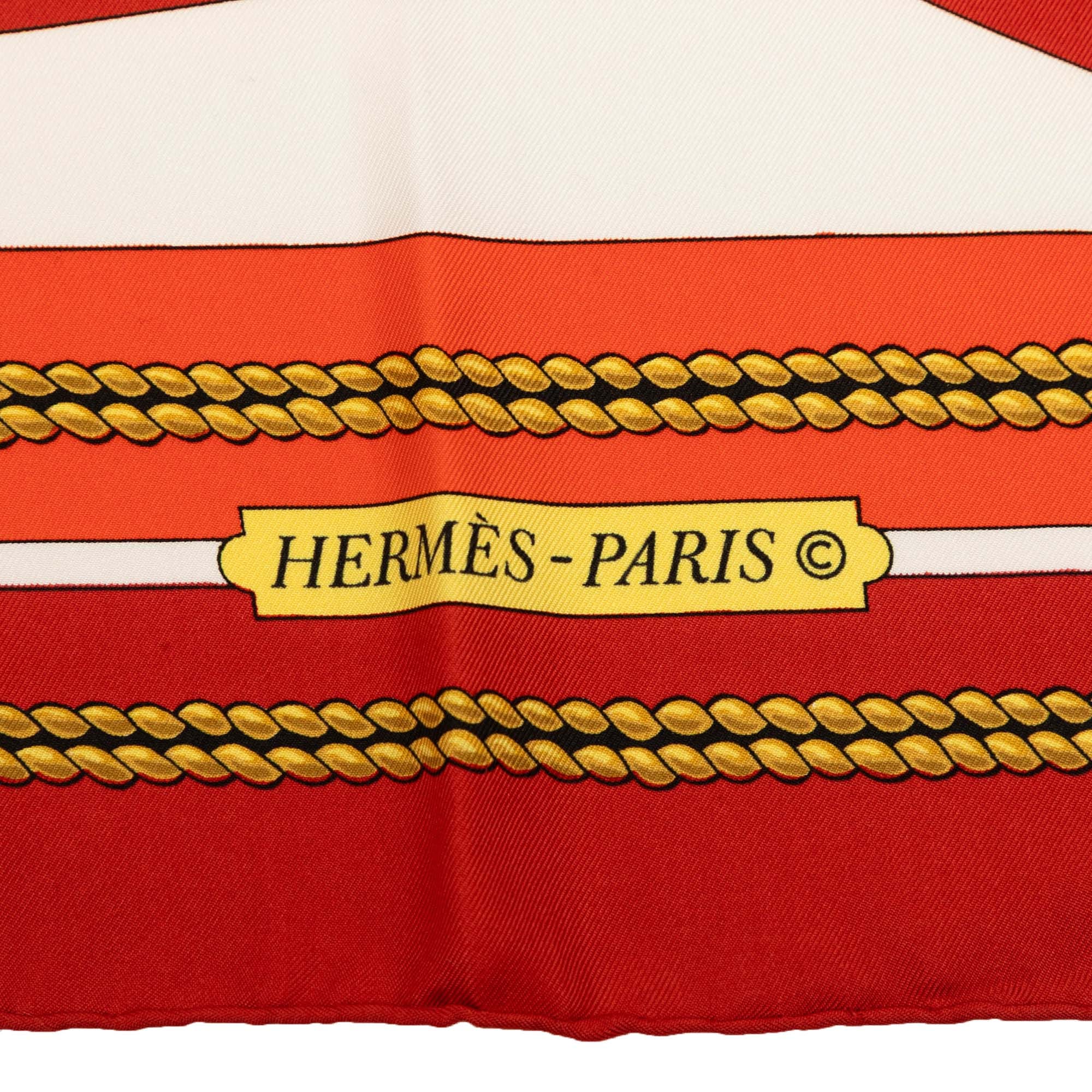 Hermès Chateaux D Arriere Silk Scarf 90