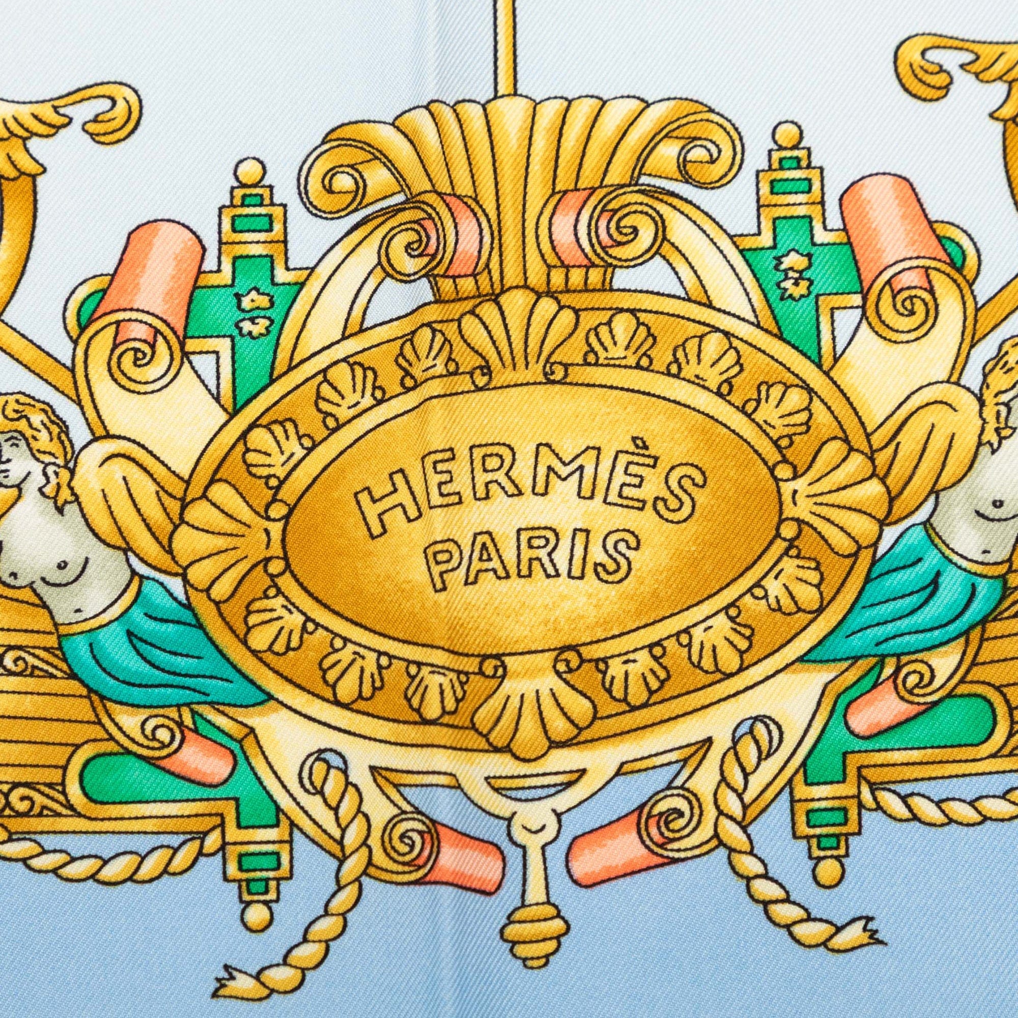 Hermès Vaisseaux et Fregates Silk Scarf 90