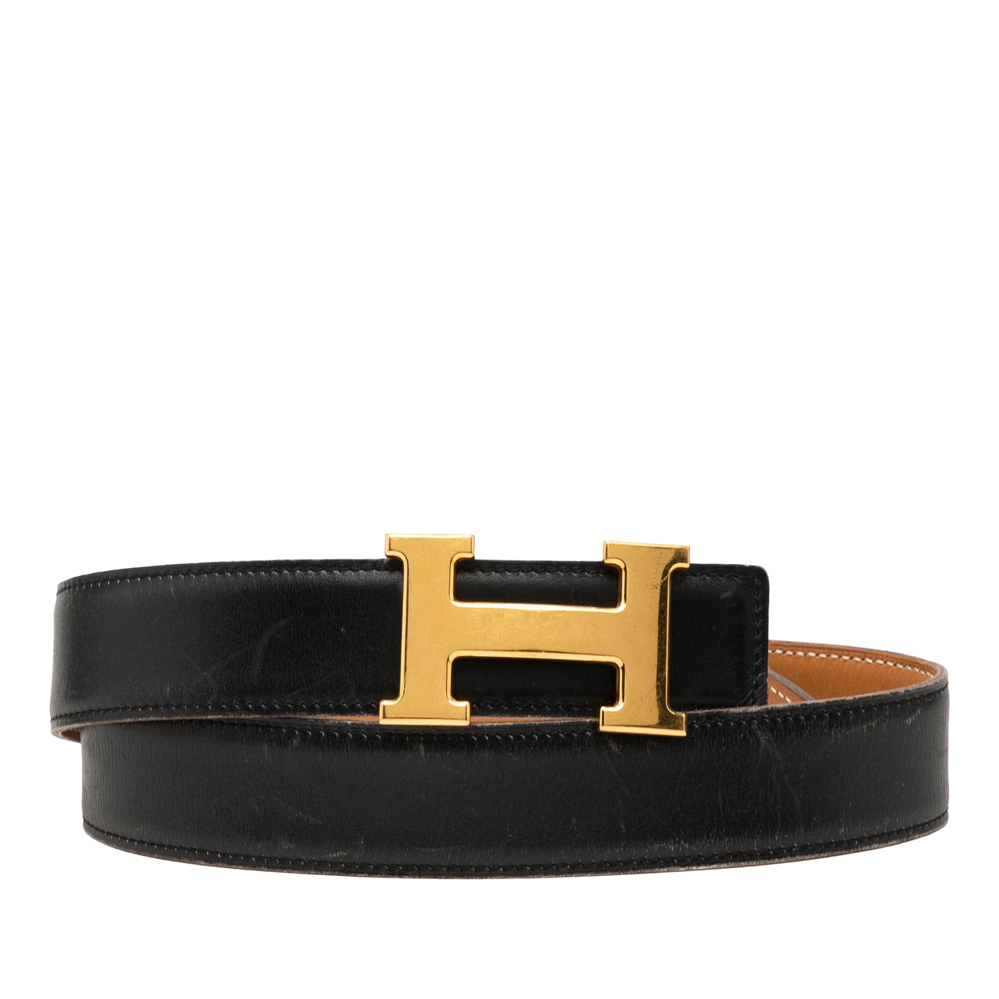 Hermès Box Calf Constance H Reversible Belt