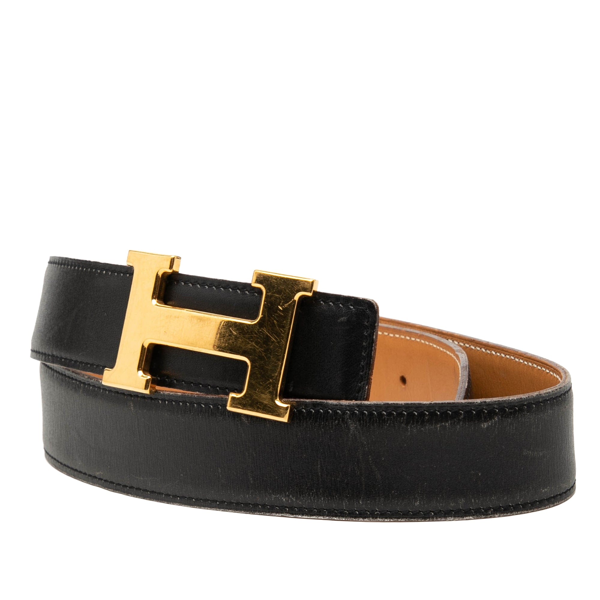 Hermès Box Calf Constance H Reversible Belt