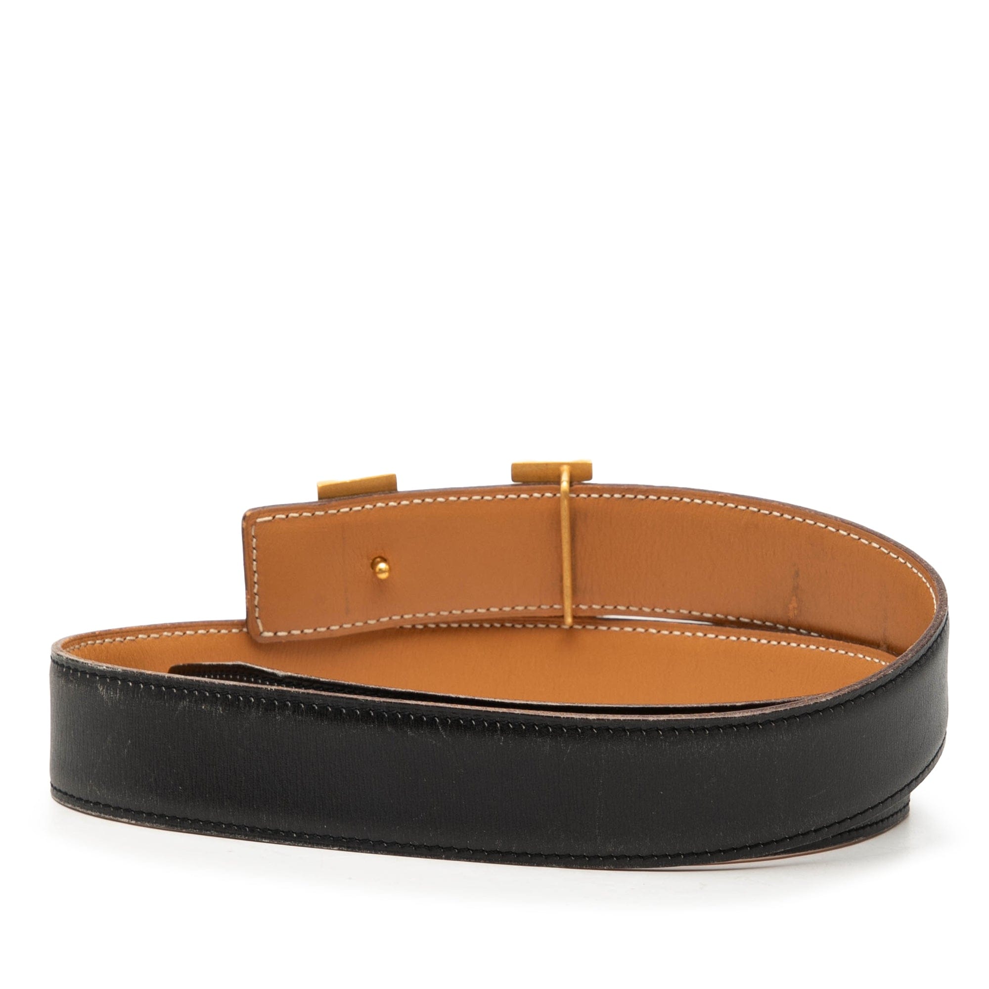 Hermès Box Calf Constance H Reversible Belt
