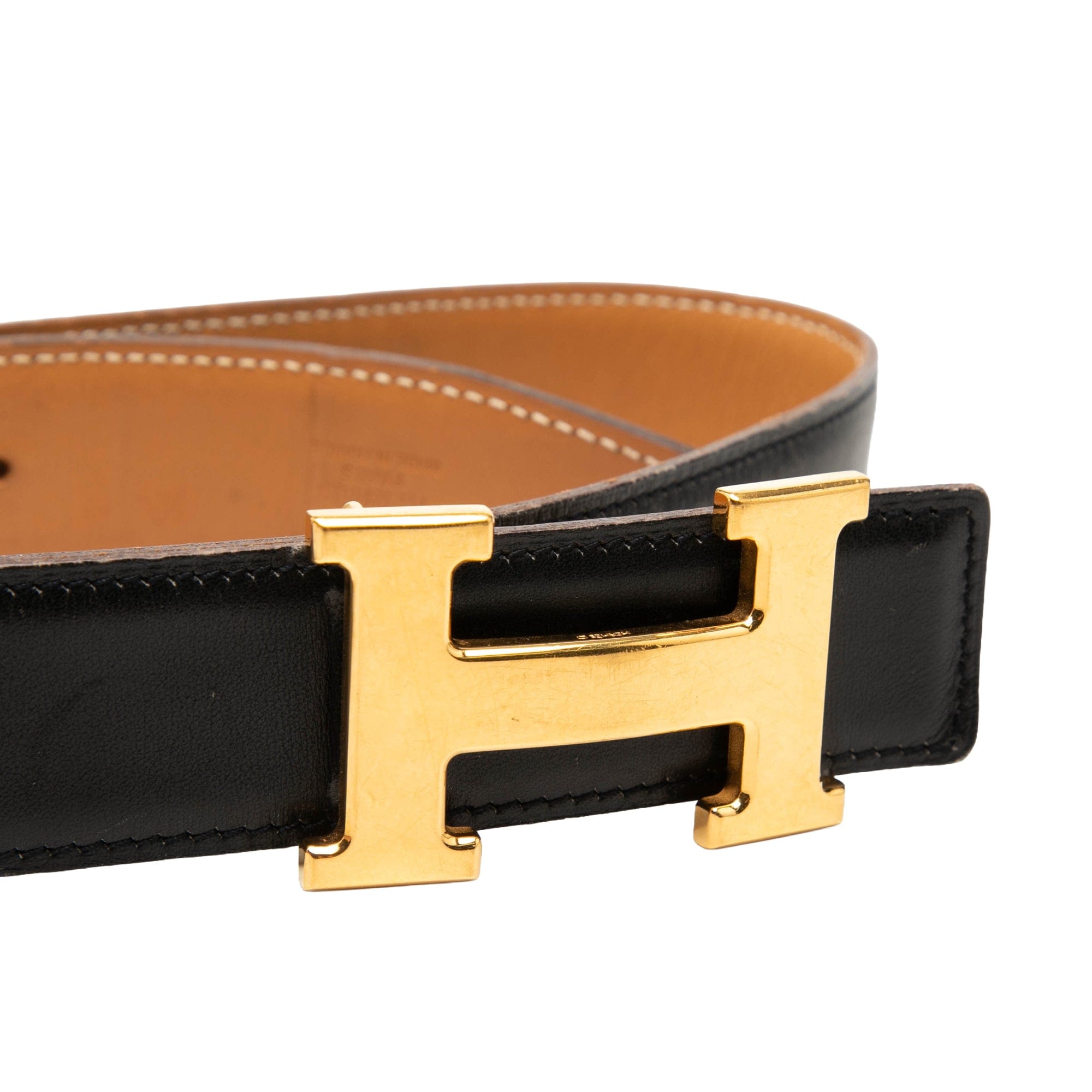 Hermès Box Calf Constance H Reversible Belt
